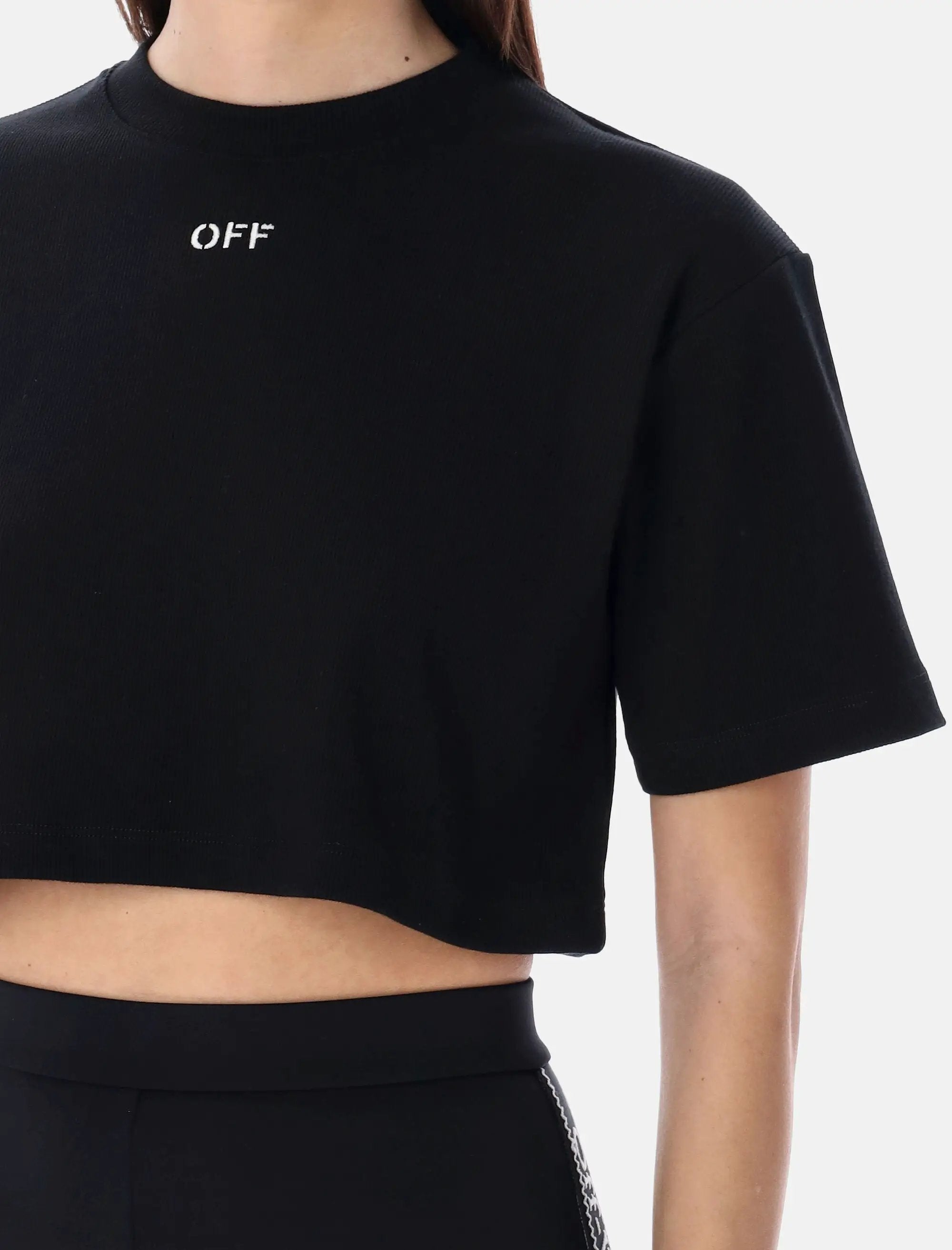 Оригінальна Black Cropped Tee Off-white – детальний вид