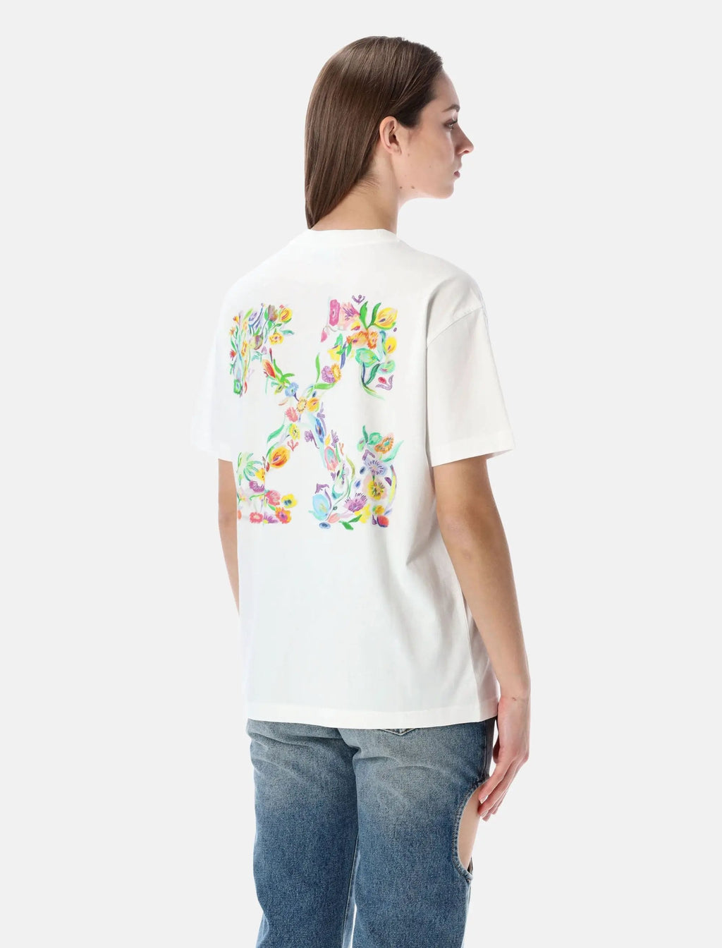 Flower Arrow T Shirt Off-white – Гарантія оригінальності – вид ззаду