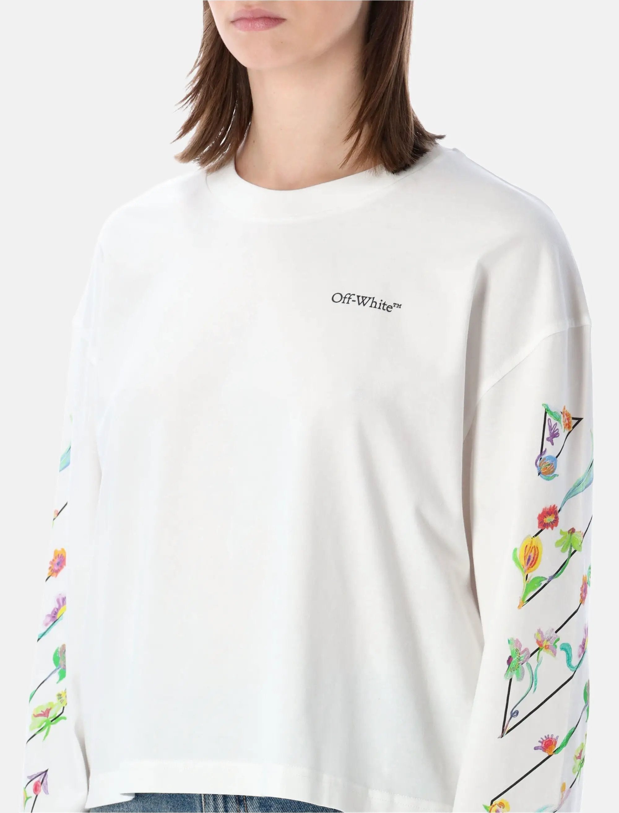 Flower Long Sleeve T Shirt Off-white оригінал – Купити в Україні – детальний вид