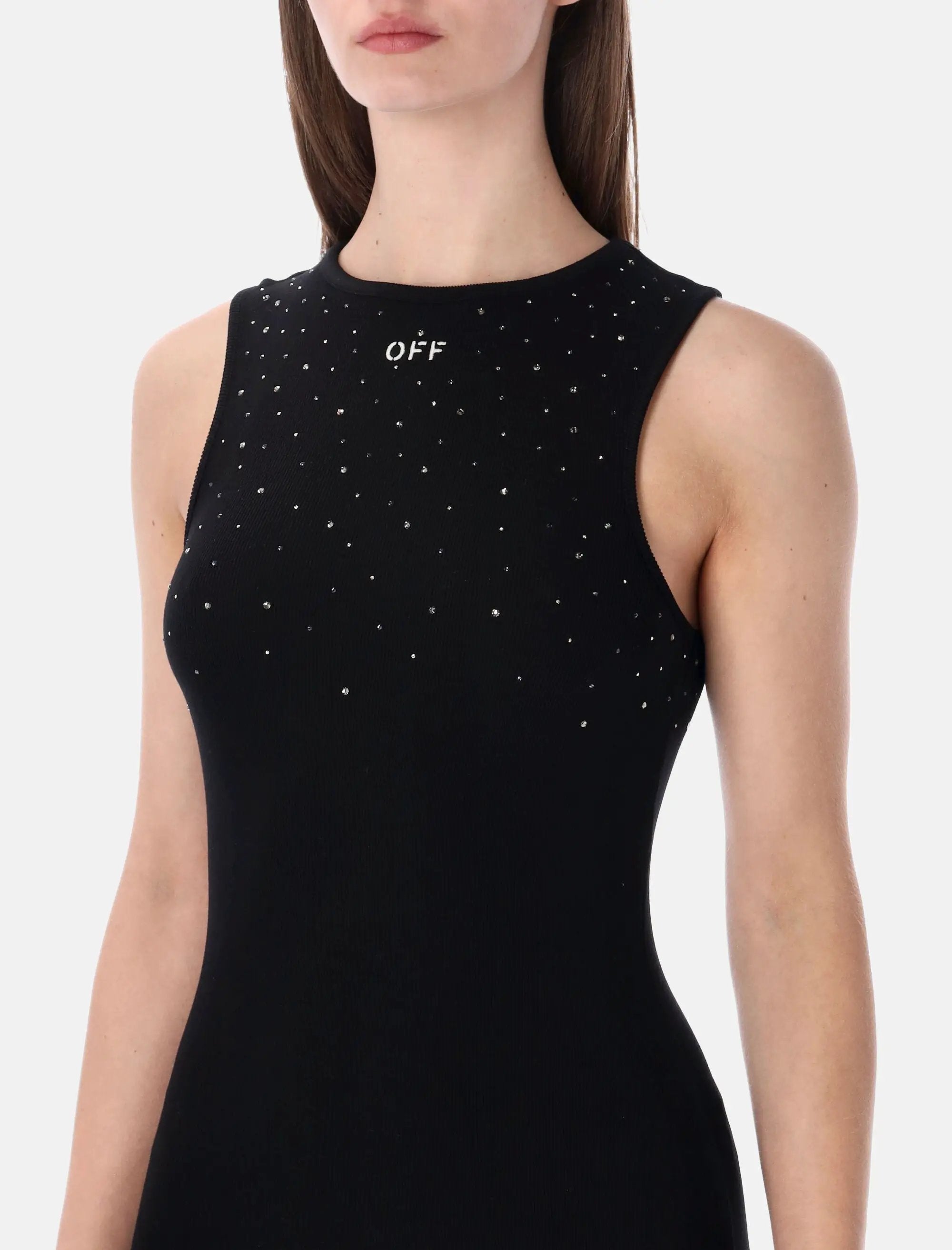 Оригінальна Swarovski Rib Mini Dress Off-white – детальний вид