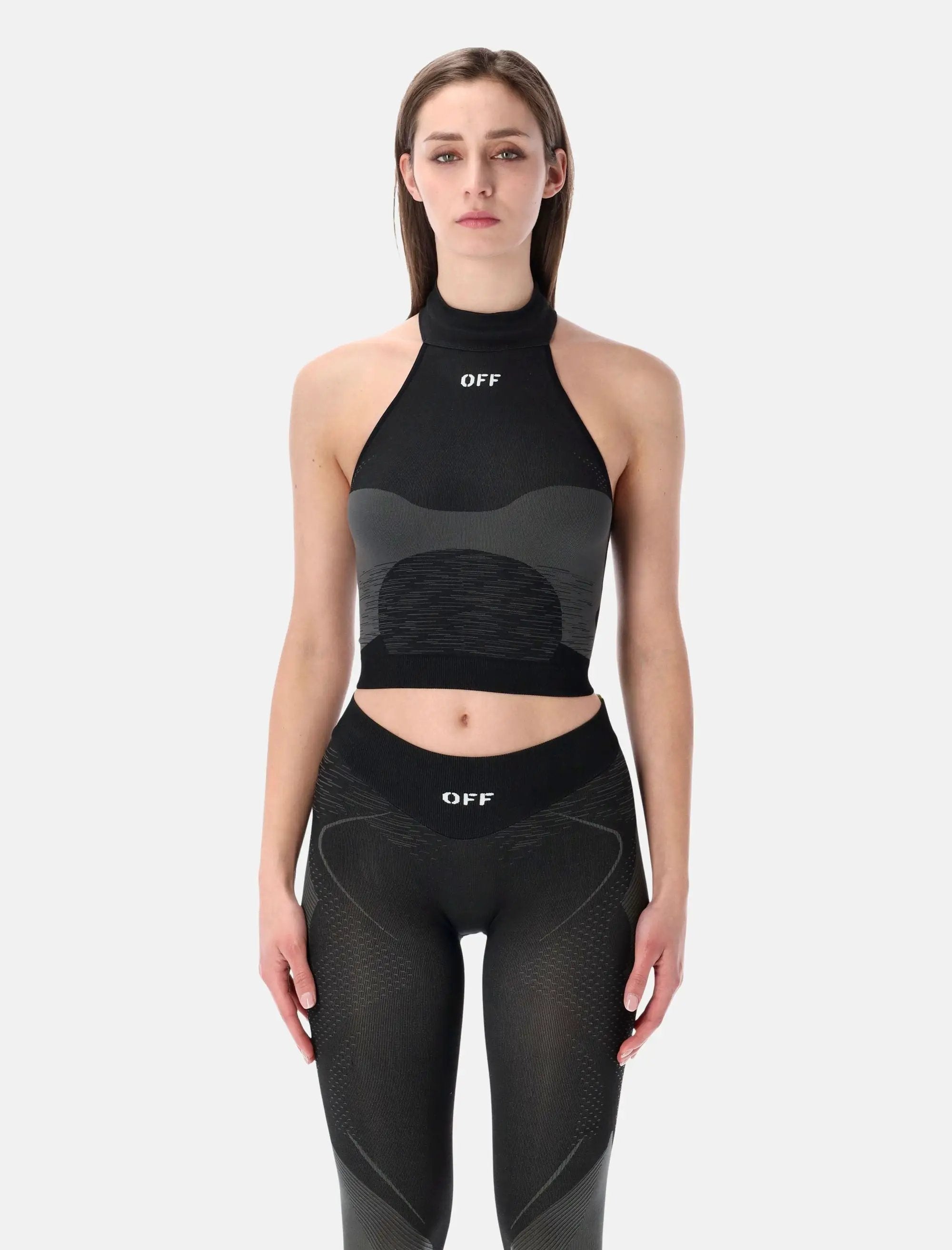 Оригінальна Technical Halter Neck Active Top Off-white – боковий вид