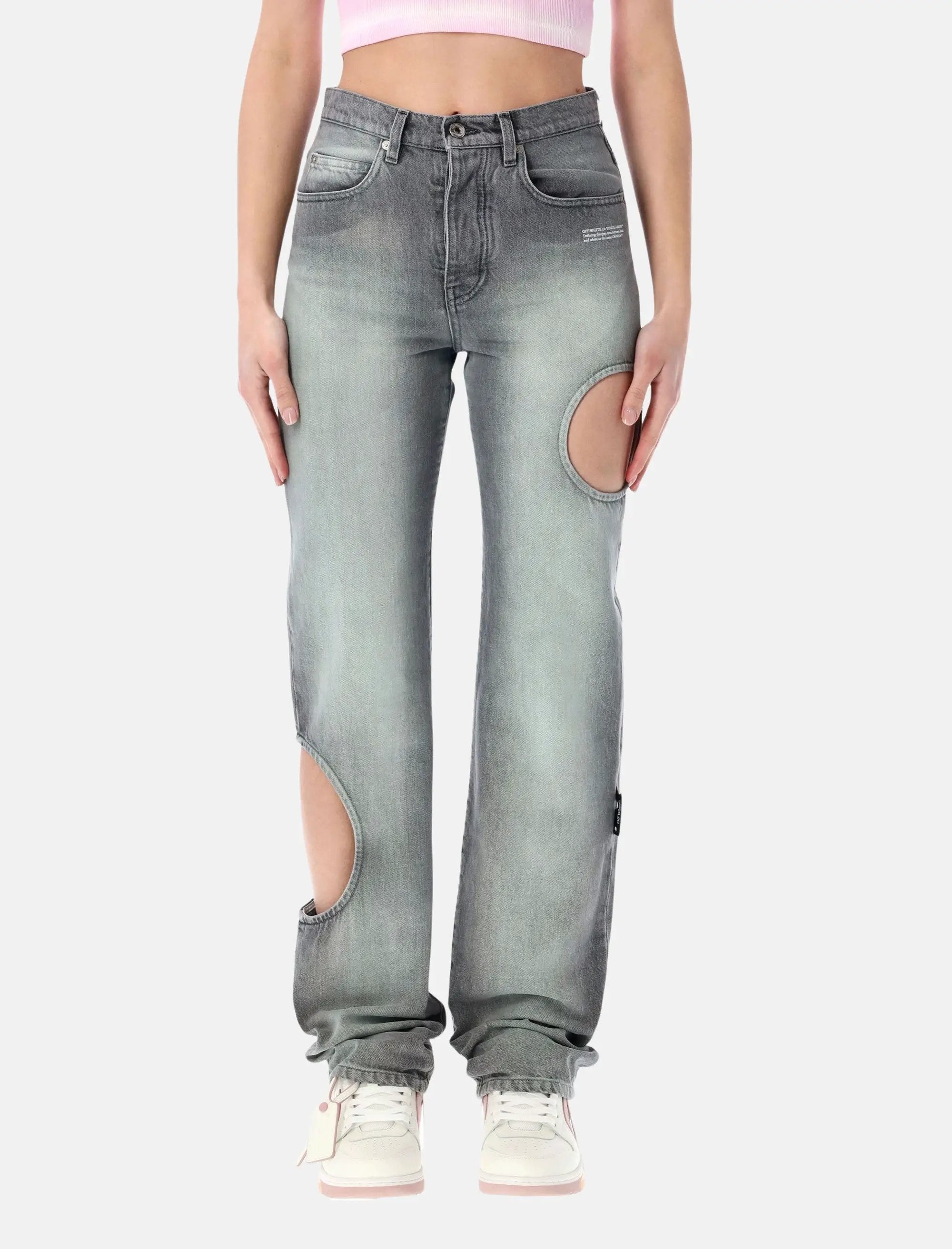 New Meteor Grey Denim Pants Off-white оригінал – Купити в Україні – боковий вид