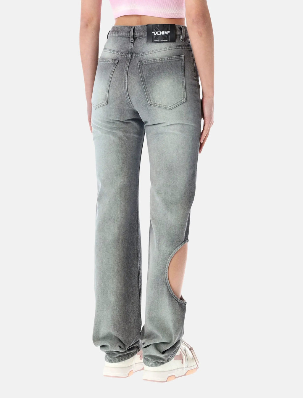 New Meteor Grey Denim Pants Off-white оригінал – Купити в Україні – вид ззаду