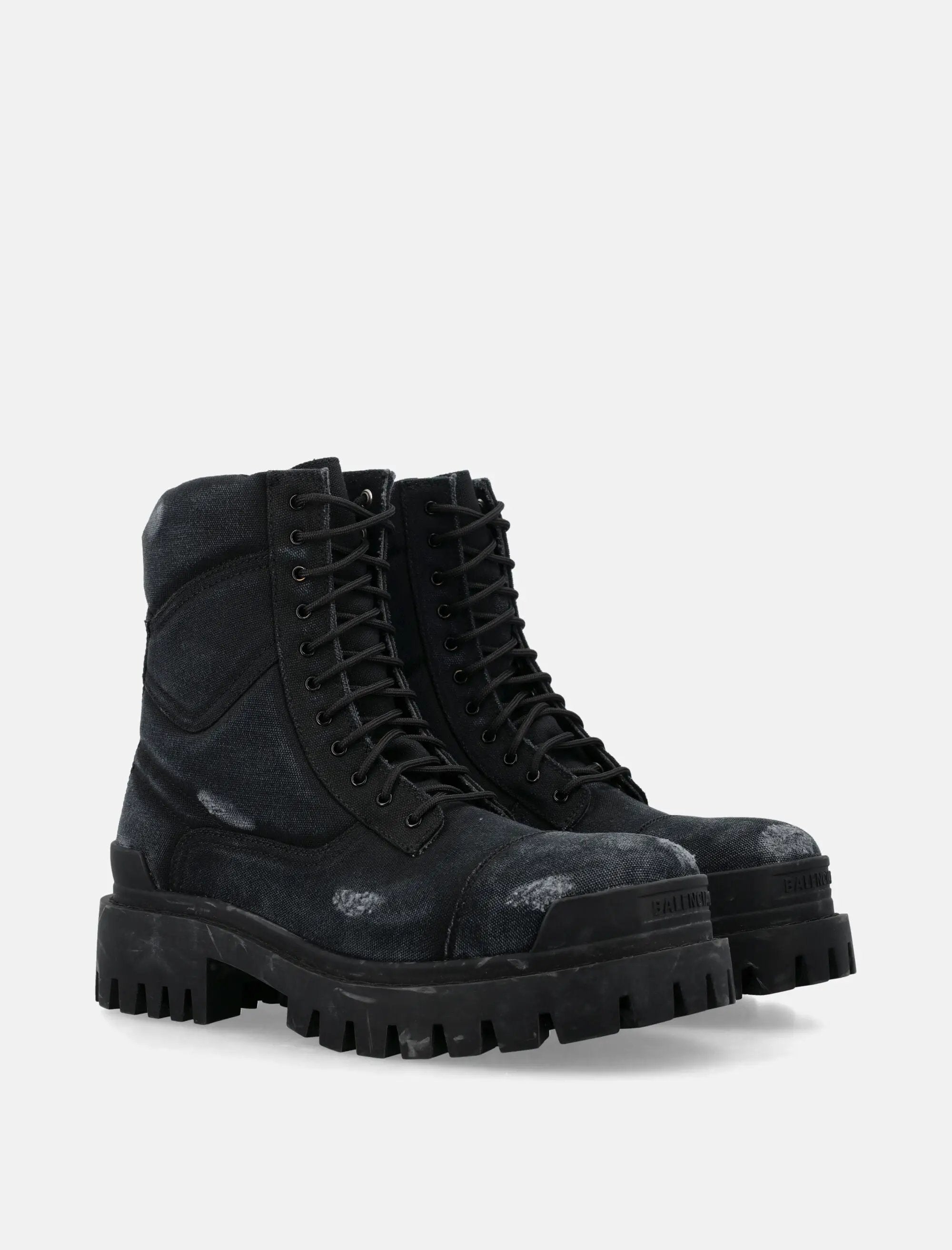 Оригінальна Combat Strike Cotton Canvas Boots Balenciaga – вид ззаду