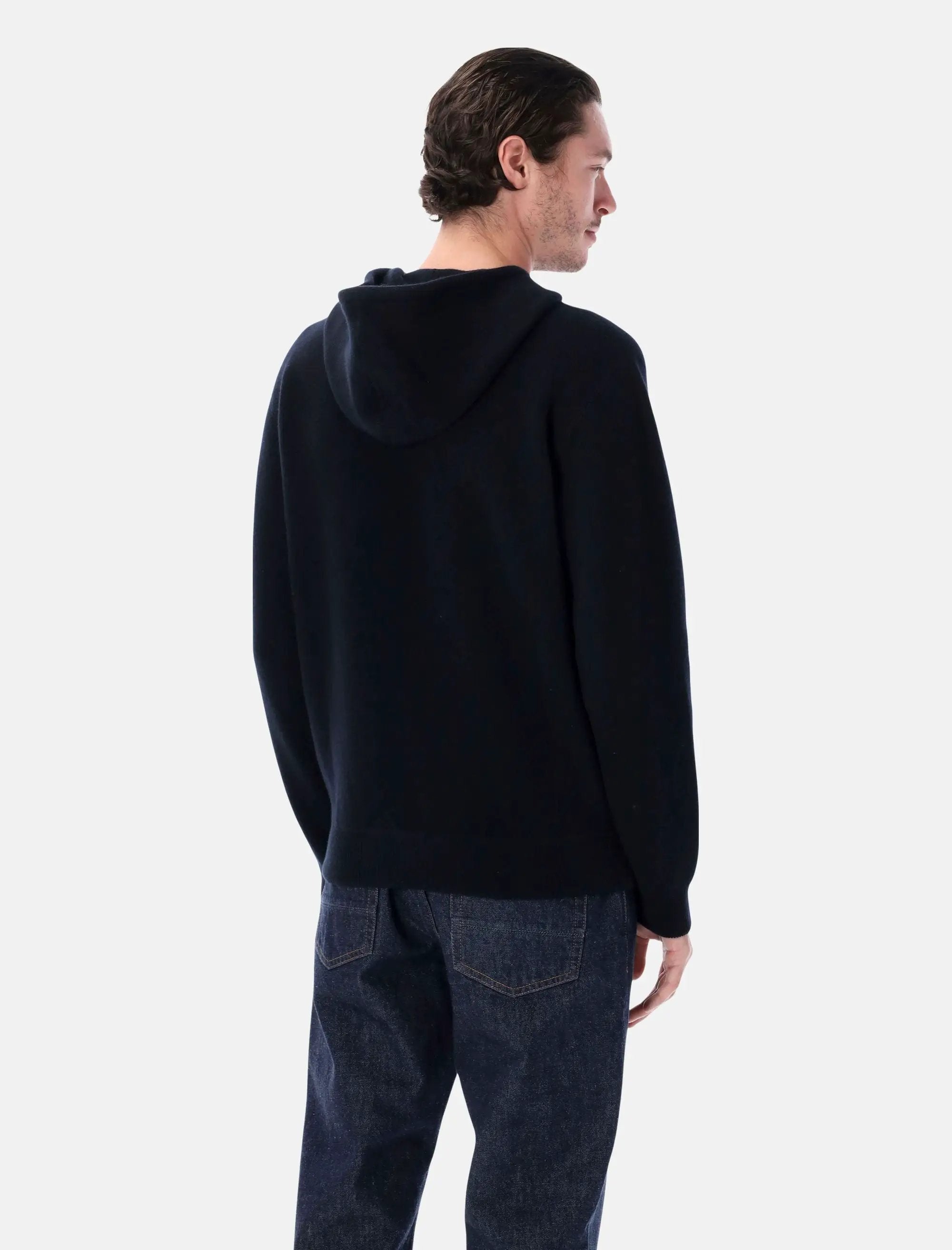 Оригінальна Wool And Cashmere Hoodie Prada – вид ззаду