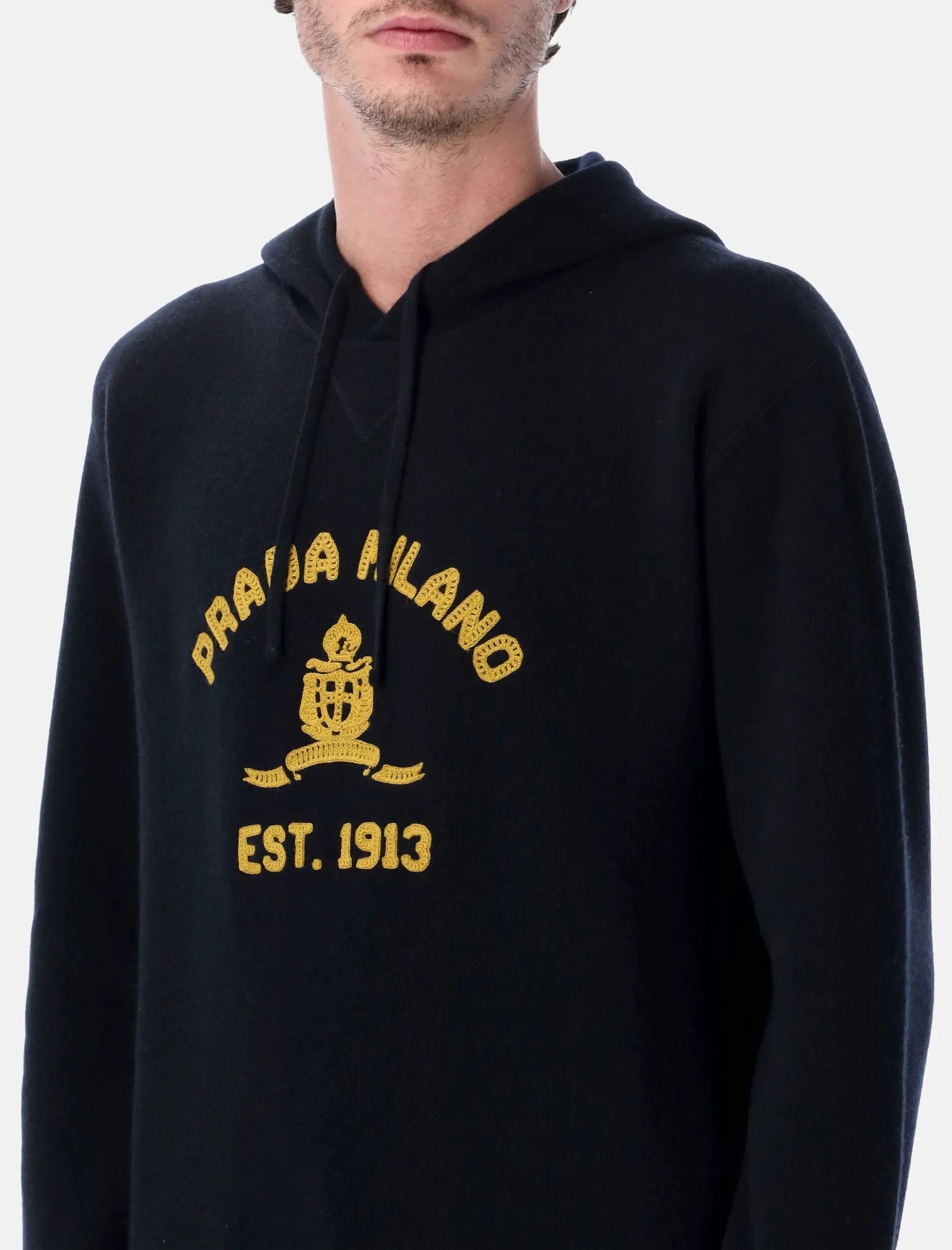 Оригінальна Wool And Cashmere Hoodie Prada – детальний вид