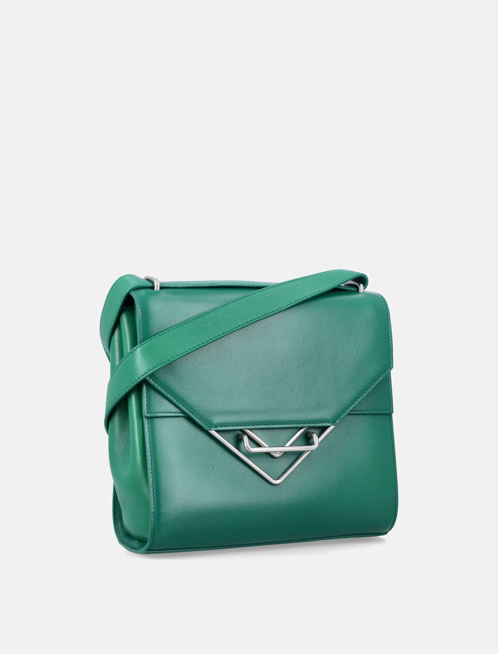 Green Leather Shoulder Bag With Geometric Closure Bottega veneta оригінал – Купити в Україні – детальний вид