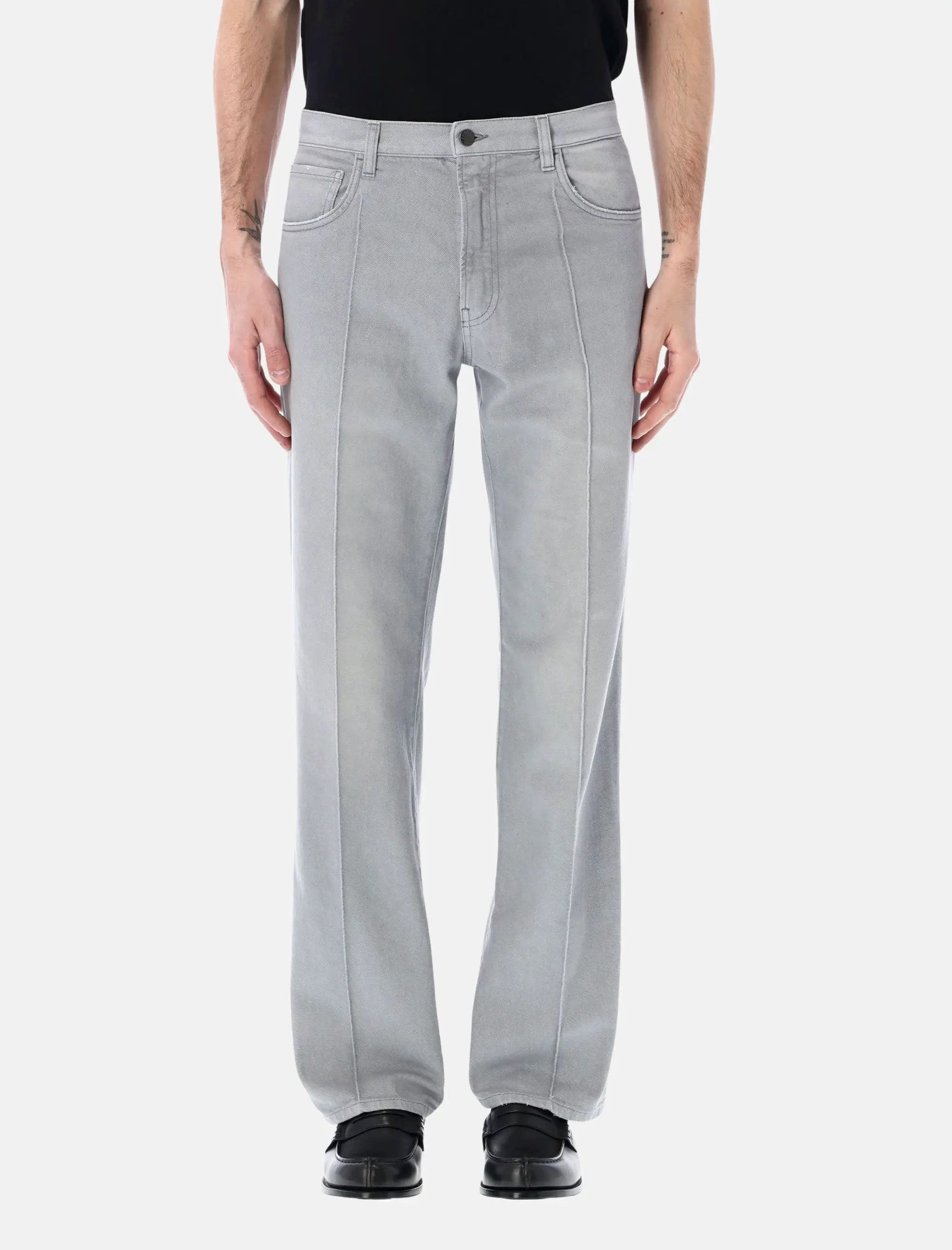 Five Pocket Washed Denim Jeans Prada оригінал – Купити в Україні – боковий вид