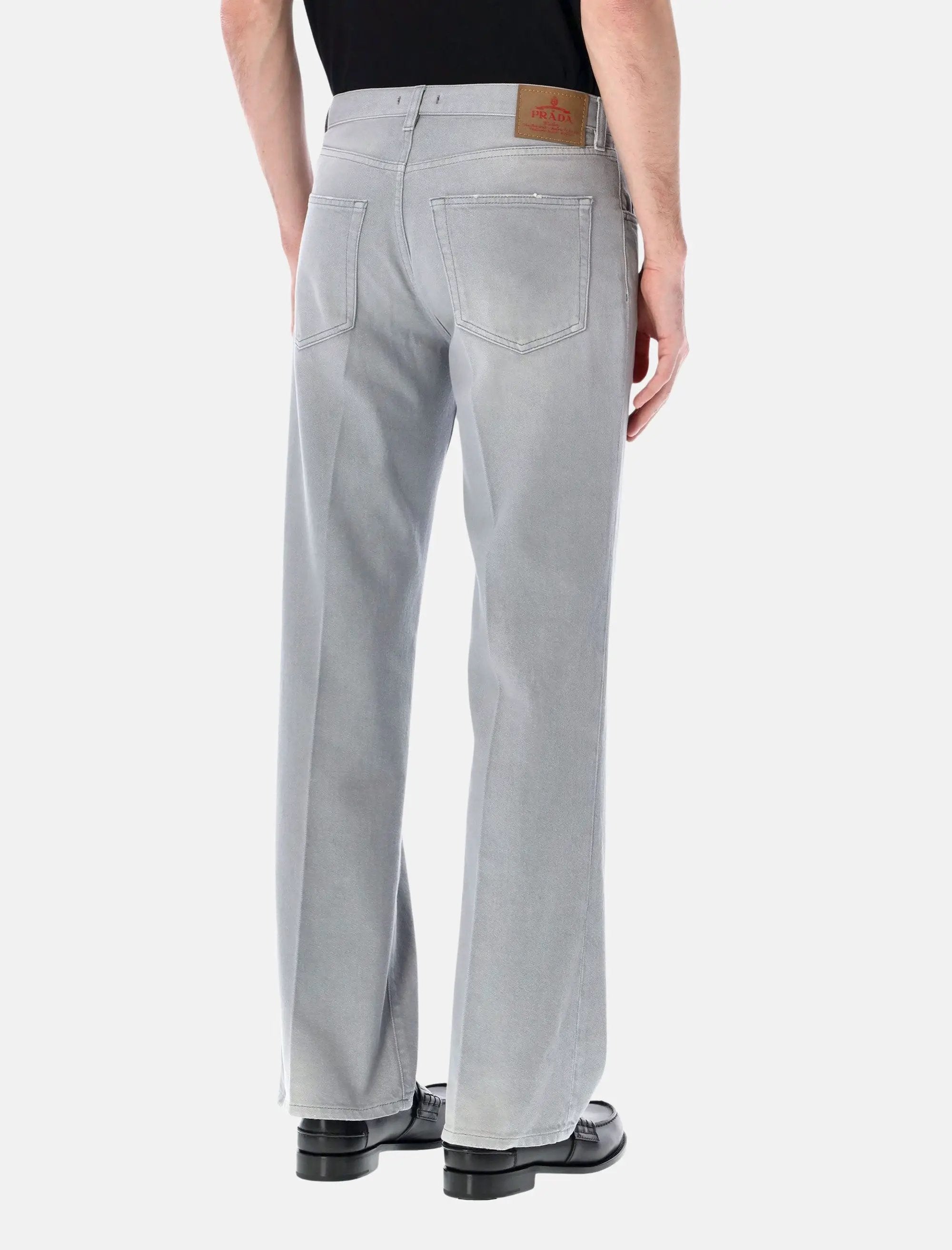 Five Pocket Washed Denim Jeans Prada оригінал – Купити в Україні – вид ззаду