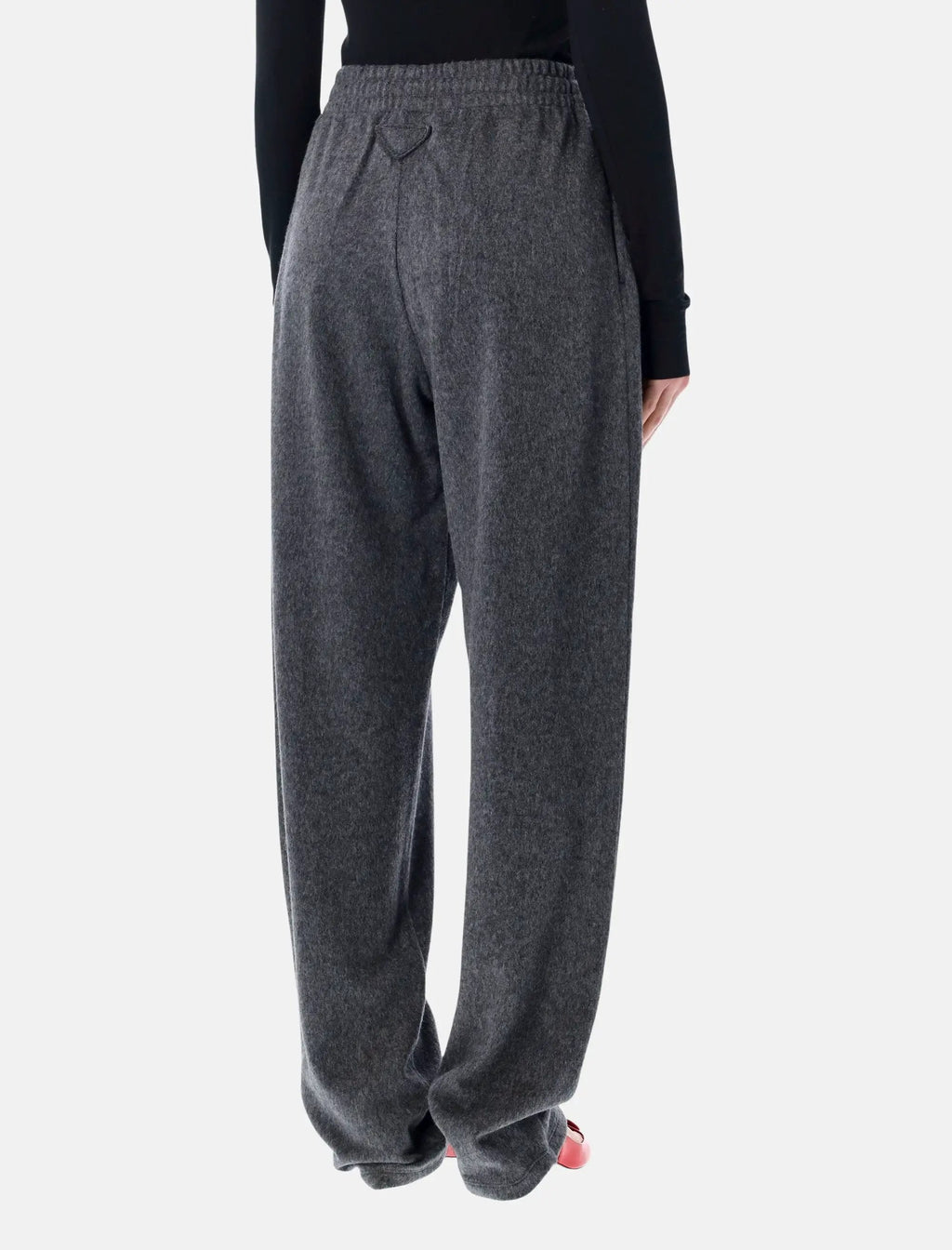 Оригінальна Wool And Cashmere Kogger Pants Prada – вид ззаду