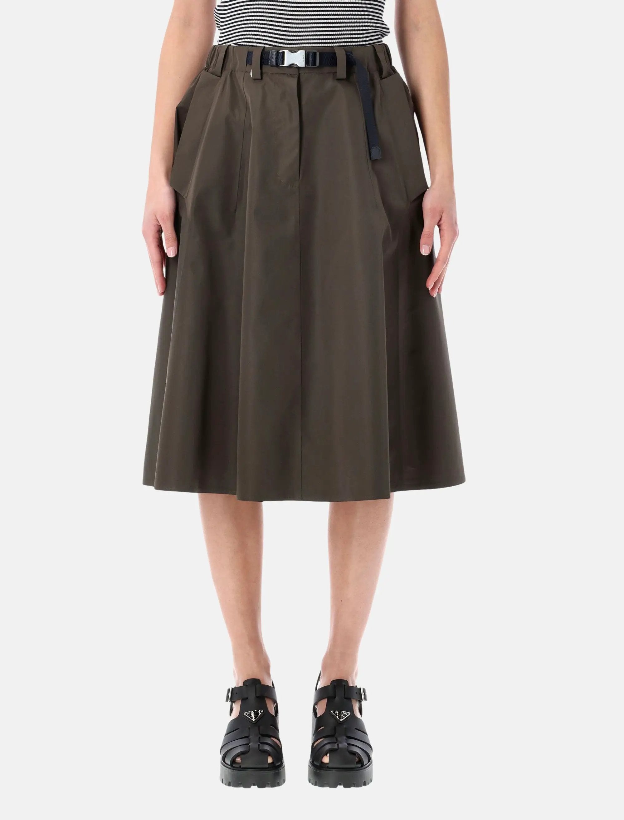 Оригінальна Technical Fabric Circle Skirt Prada – боковий вид