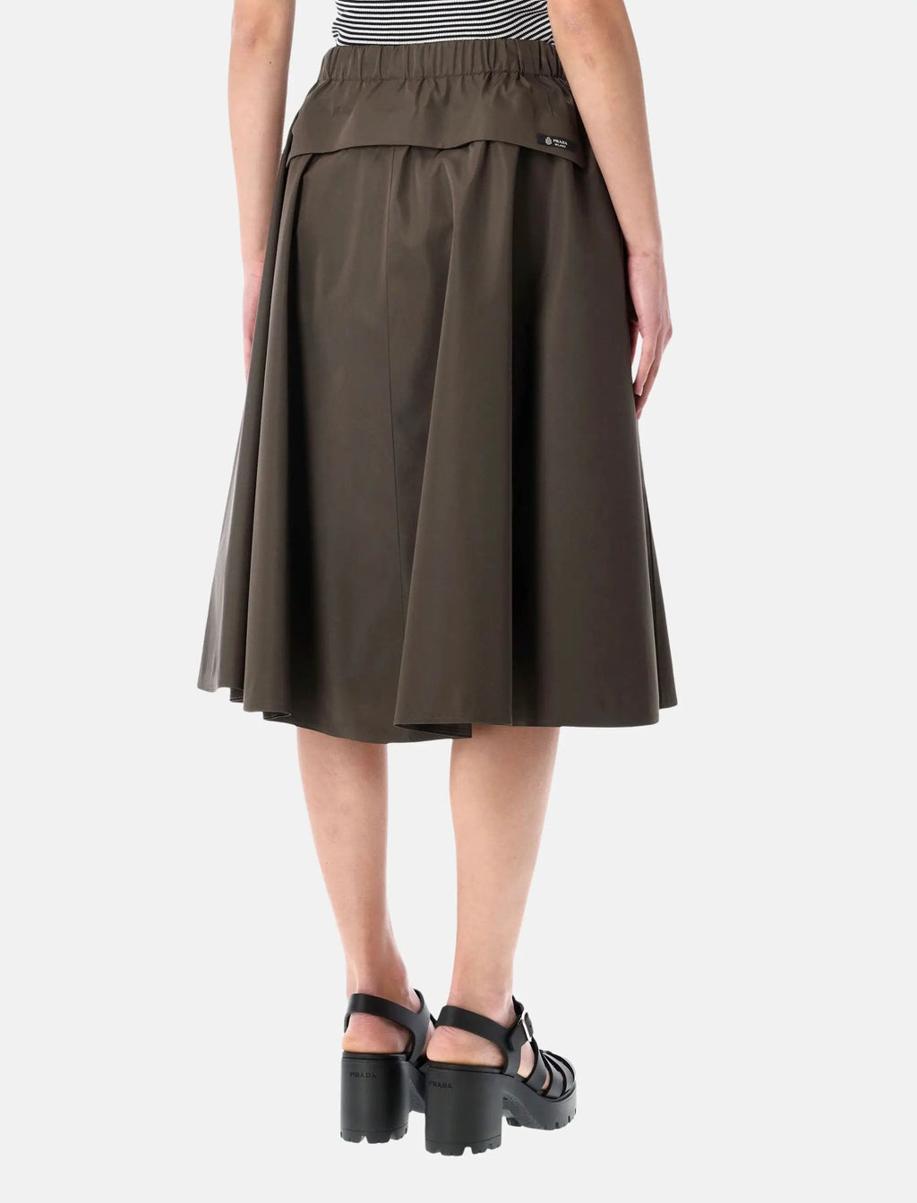 Оригінальна Technical Fabric Circle Skirt Prada – вид ззаду