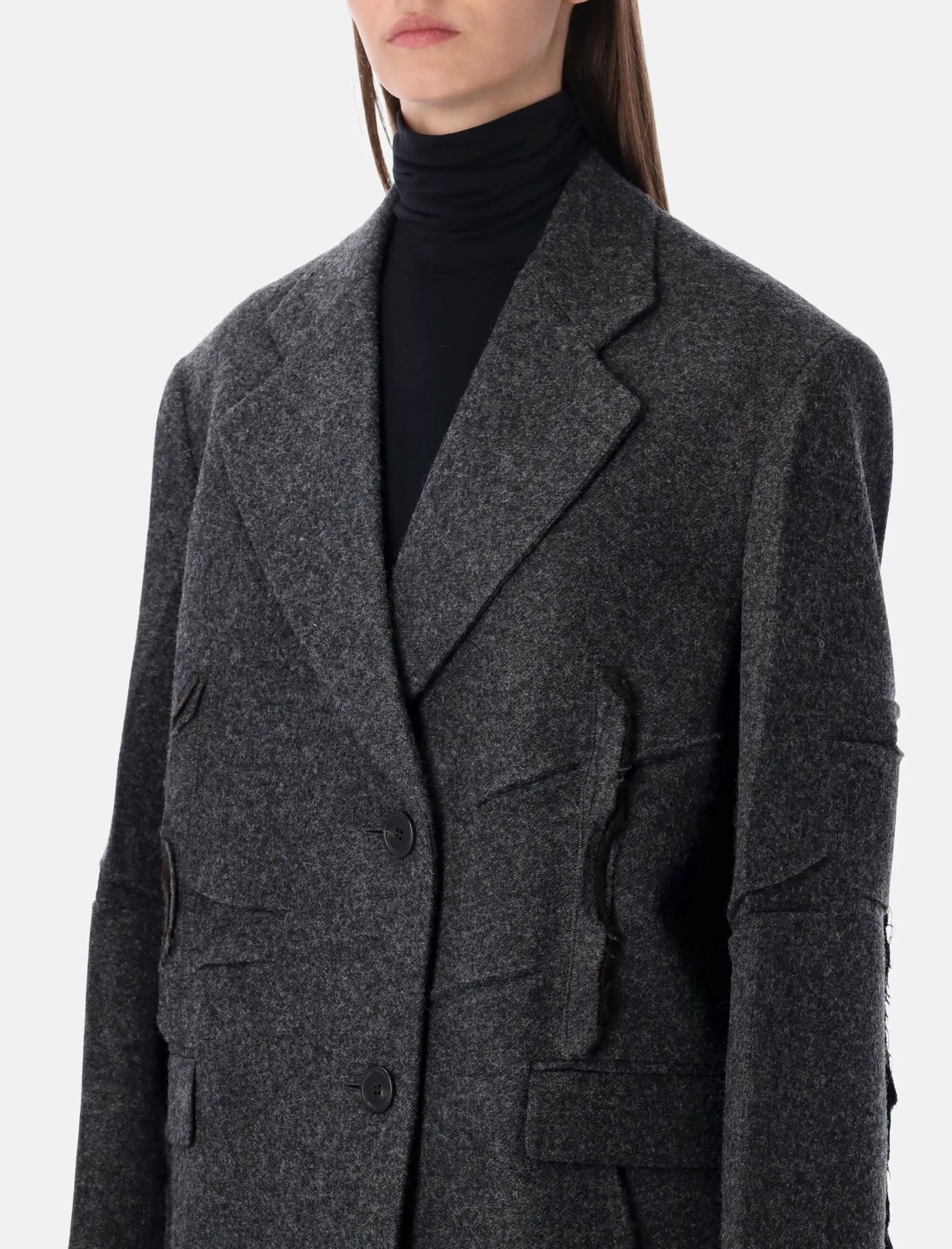 Single Breasted Shetland Wool Coat Prada оригінал – Купити в Україні – детальний вид