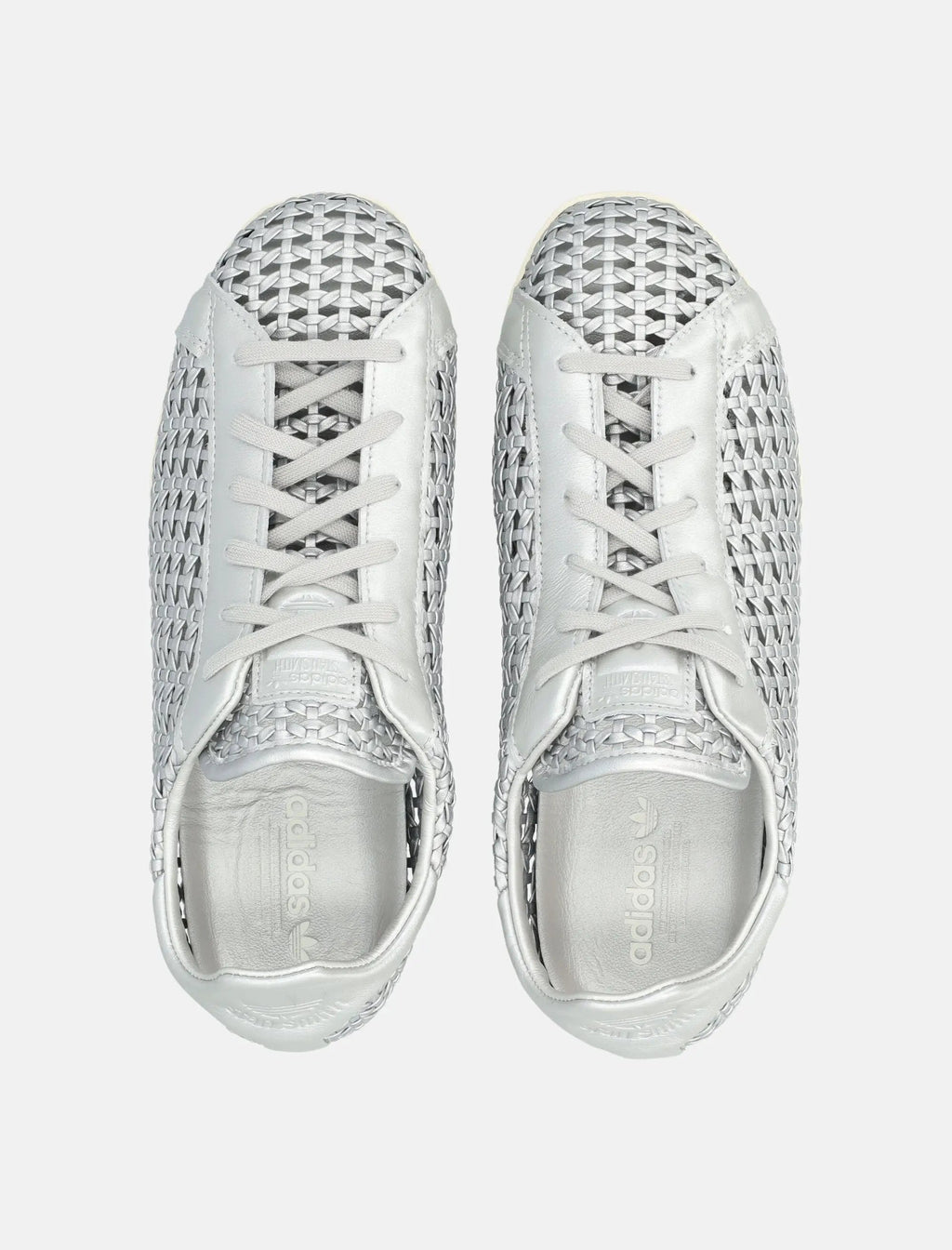 Silver Perforated Stan Smith Lo Pro Sneakers Adidas – Гарантія оригінальності – вид ззаду