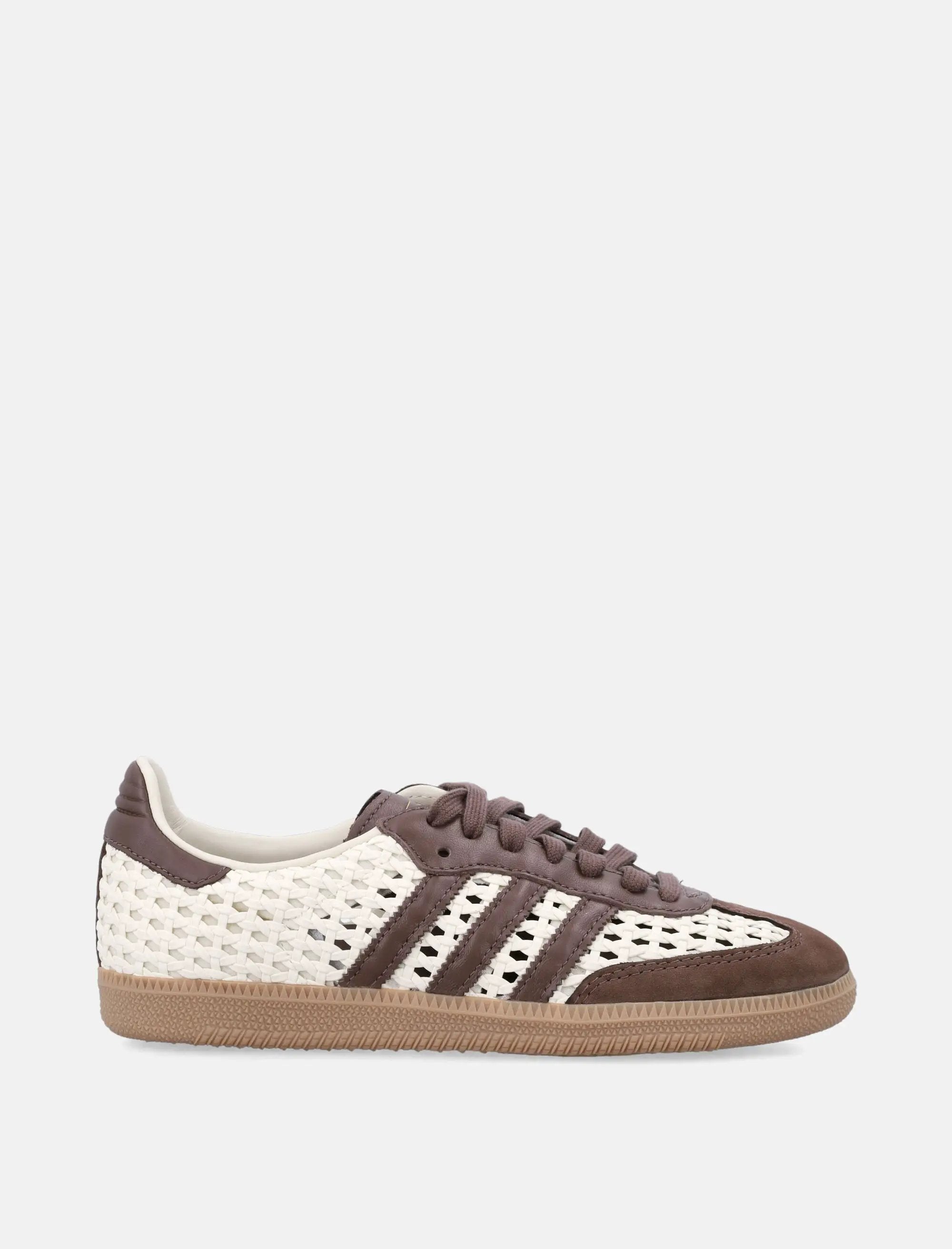 Brown Woven Samba Og Sneakers Adidas оригінал – Купити в Україні – боковий вид - ADIDAS