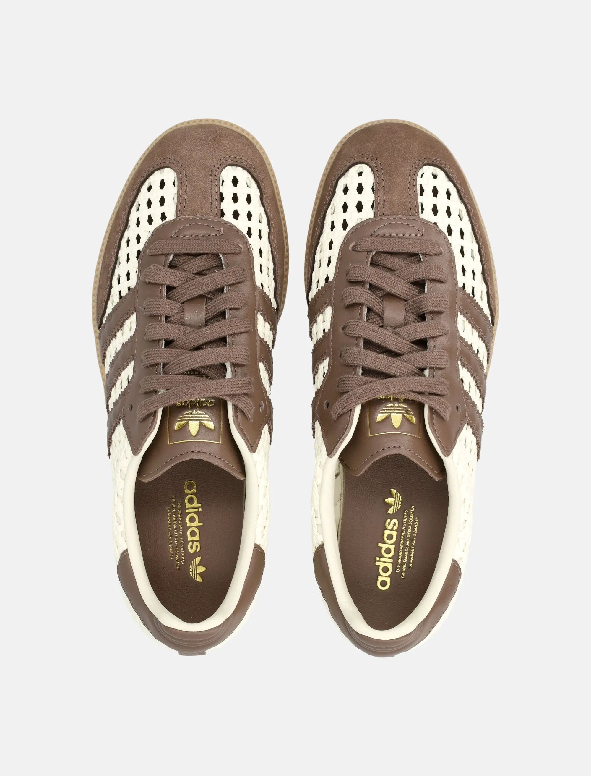 Brown Woven Samba Og Sneakers Adidas оригінал – Купити в Україні – вид ззаду - ADIDAS