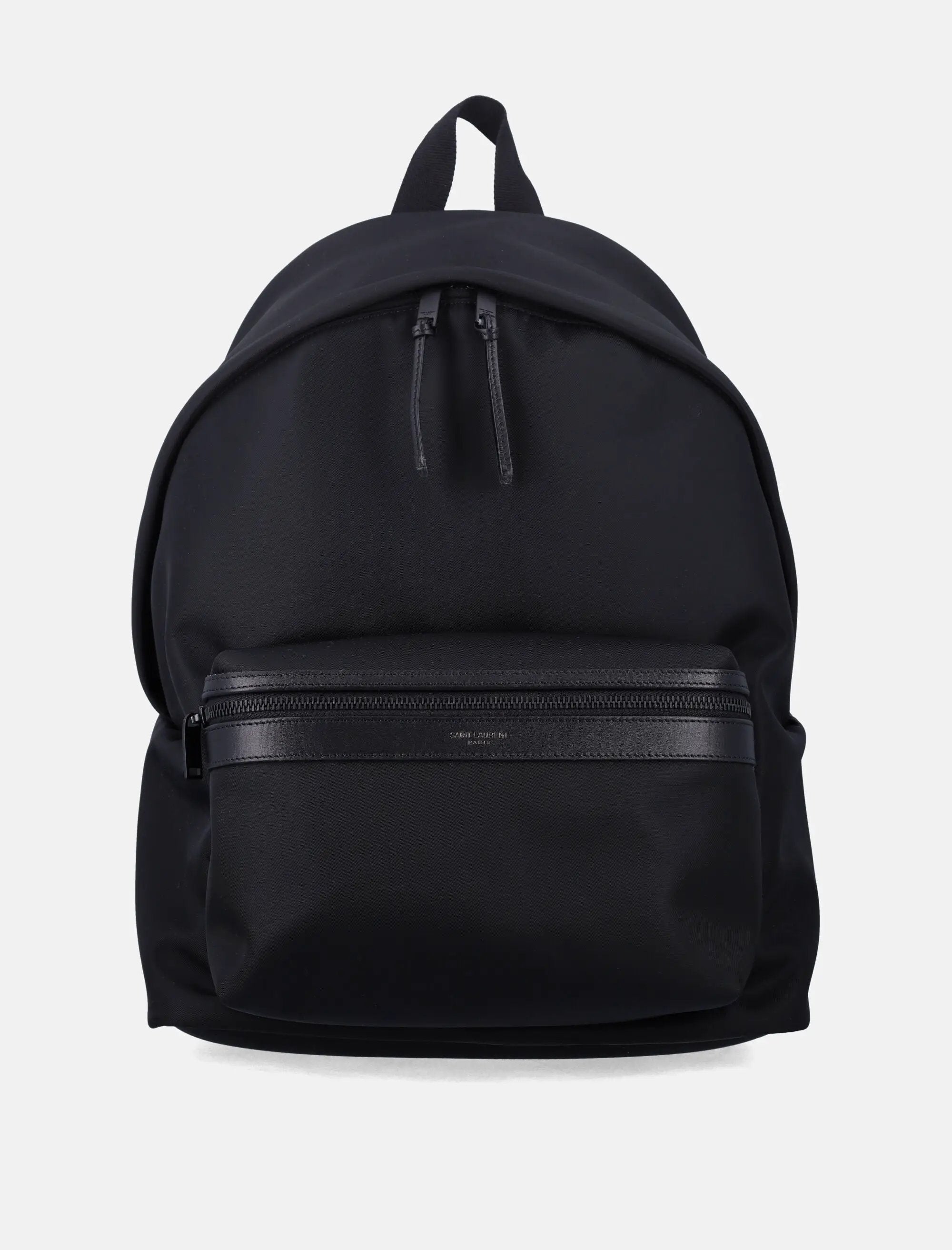 City Backpack In Econyl®, Smooth Leather And Nylon Saint laurent – Гарантія оригінальності – боковий вид