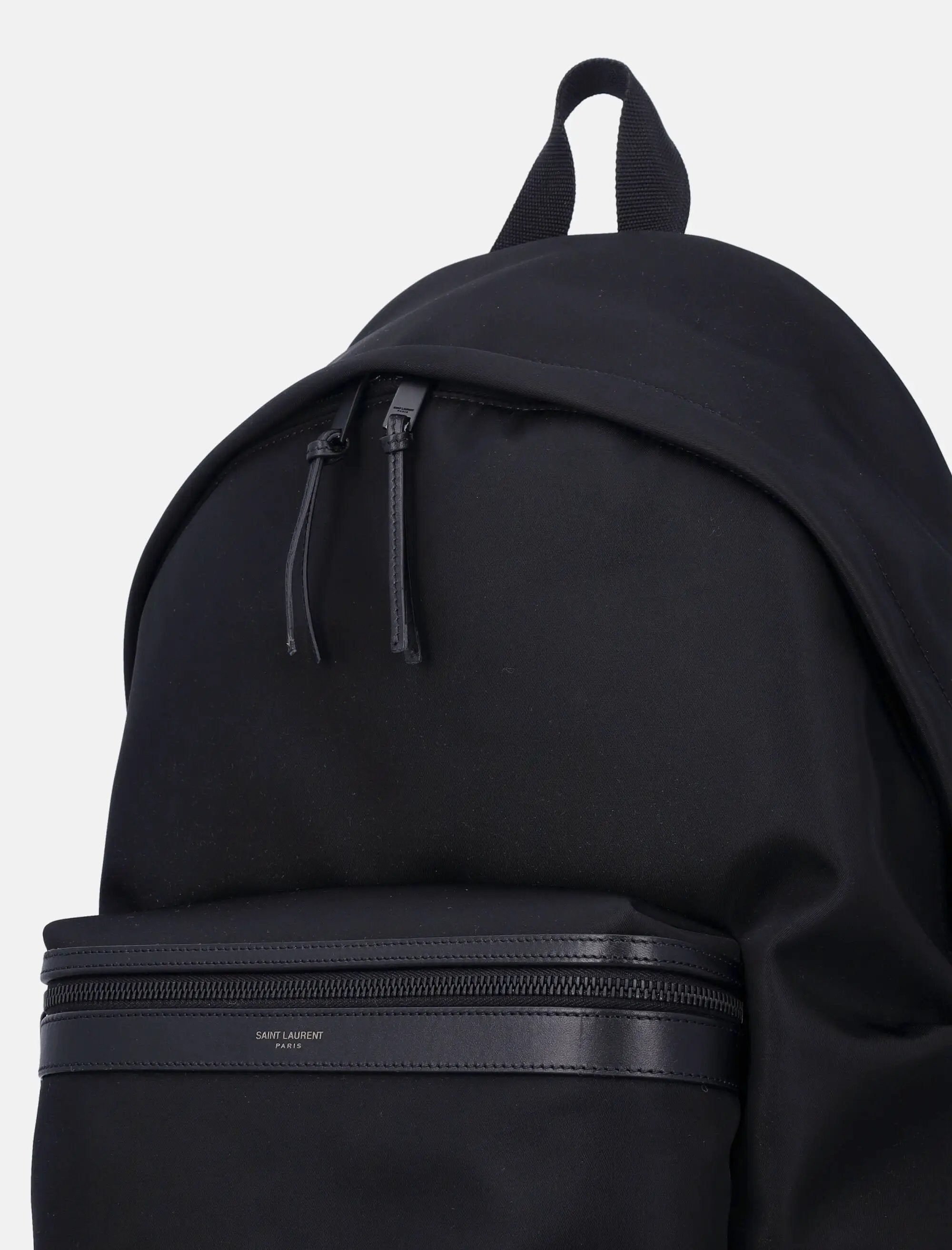 City Backpack In Econyl®, Smooth Leather And Nylon Saint laurent – Гарантія оригінальності – вид ззаду