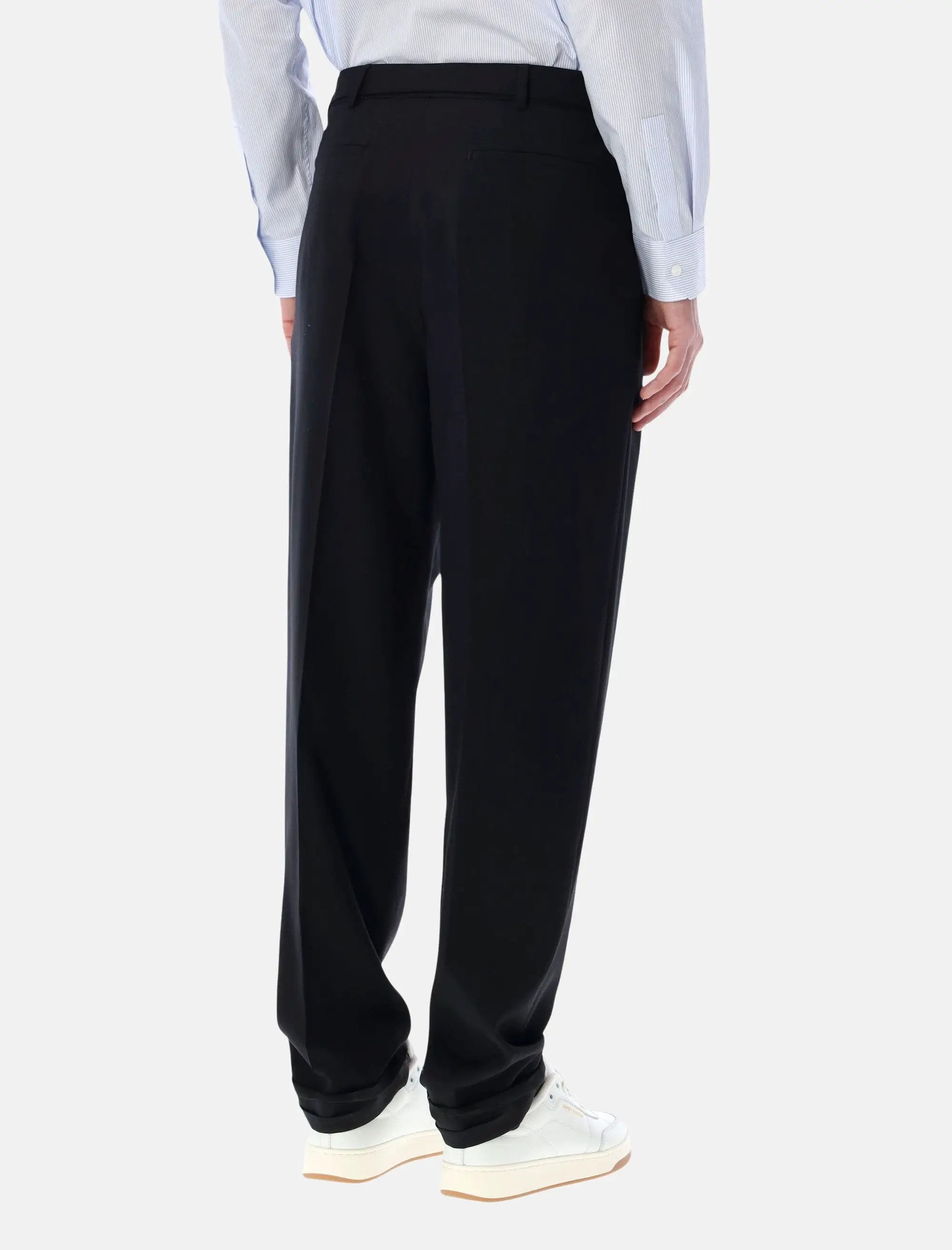 Wool Gabardine Tailored Trousers Saint laurent – Гарантія оригінальності – вид ззаду