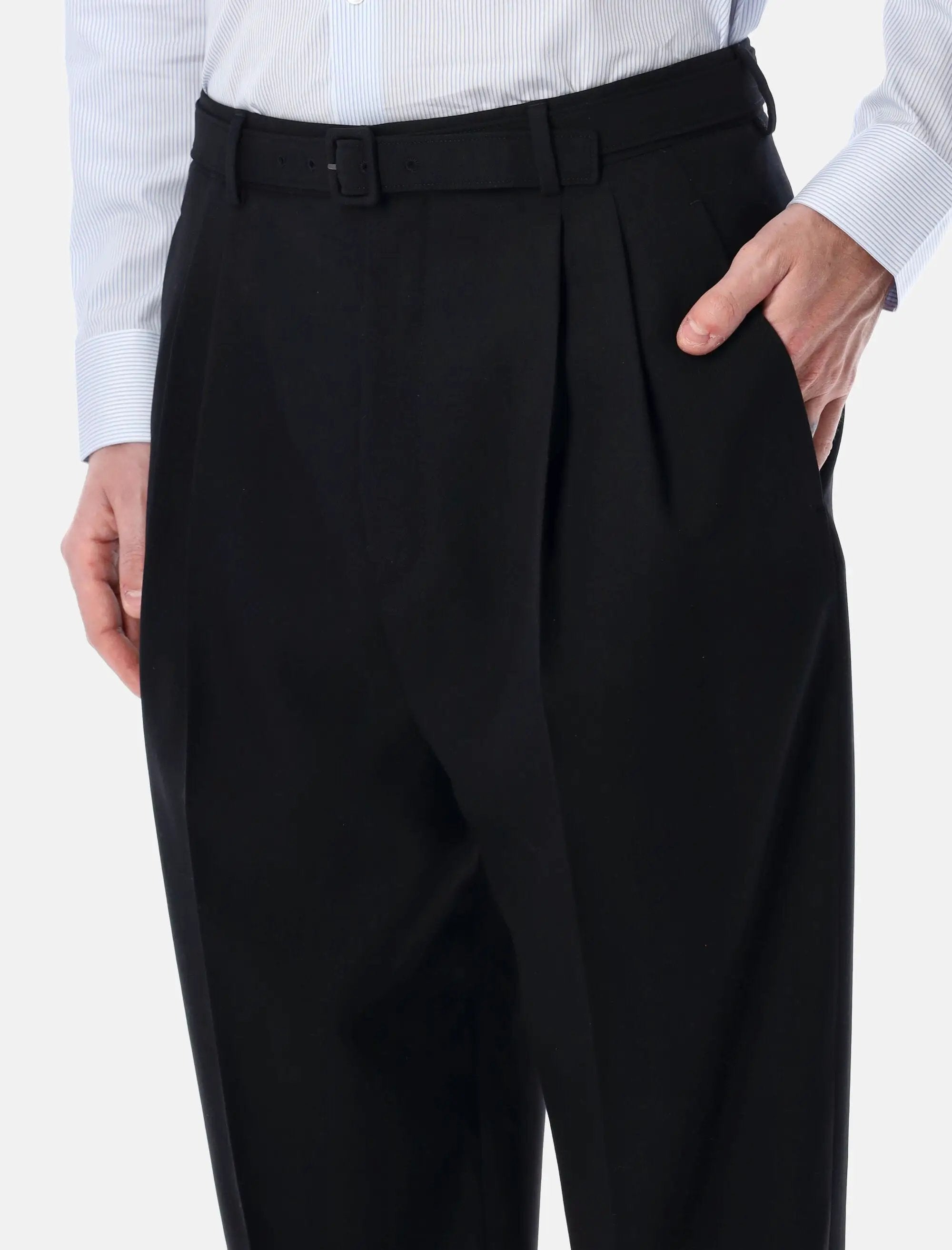 Wool Gabardine Tailored Trousers Saint laurent – Гарантія оригінальності – детальний вид