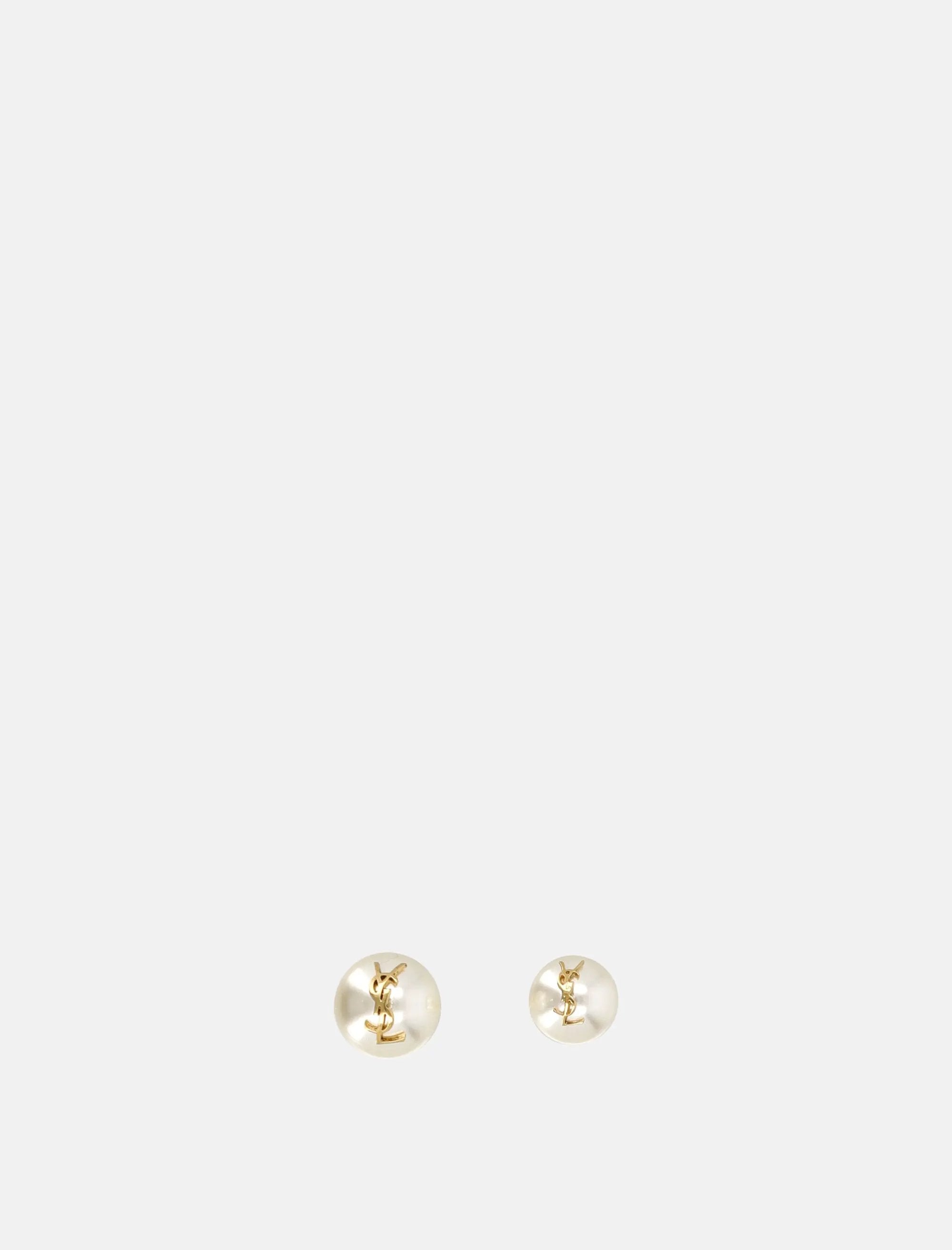 Asymmetric Pearl Earrings Saint laurent – Гарантія оригінальності – боковий вид