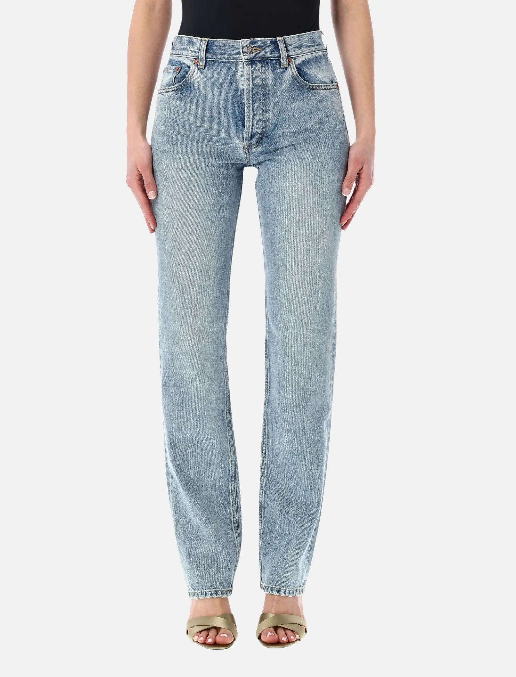 Оригінальна Straight High Rise Jeans Saint laurent – боковий вид