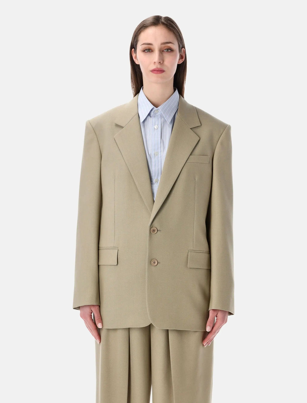 Single Breasted Wool Silk Blazer Saint laurent – Гарантія оригінальності – боковий вид