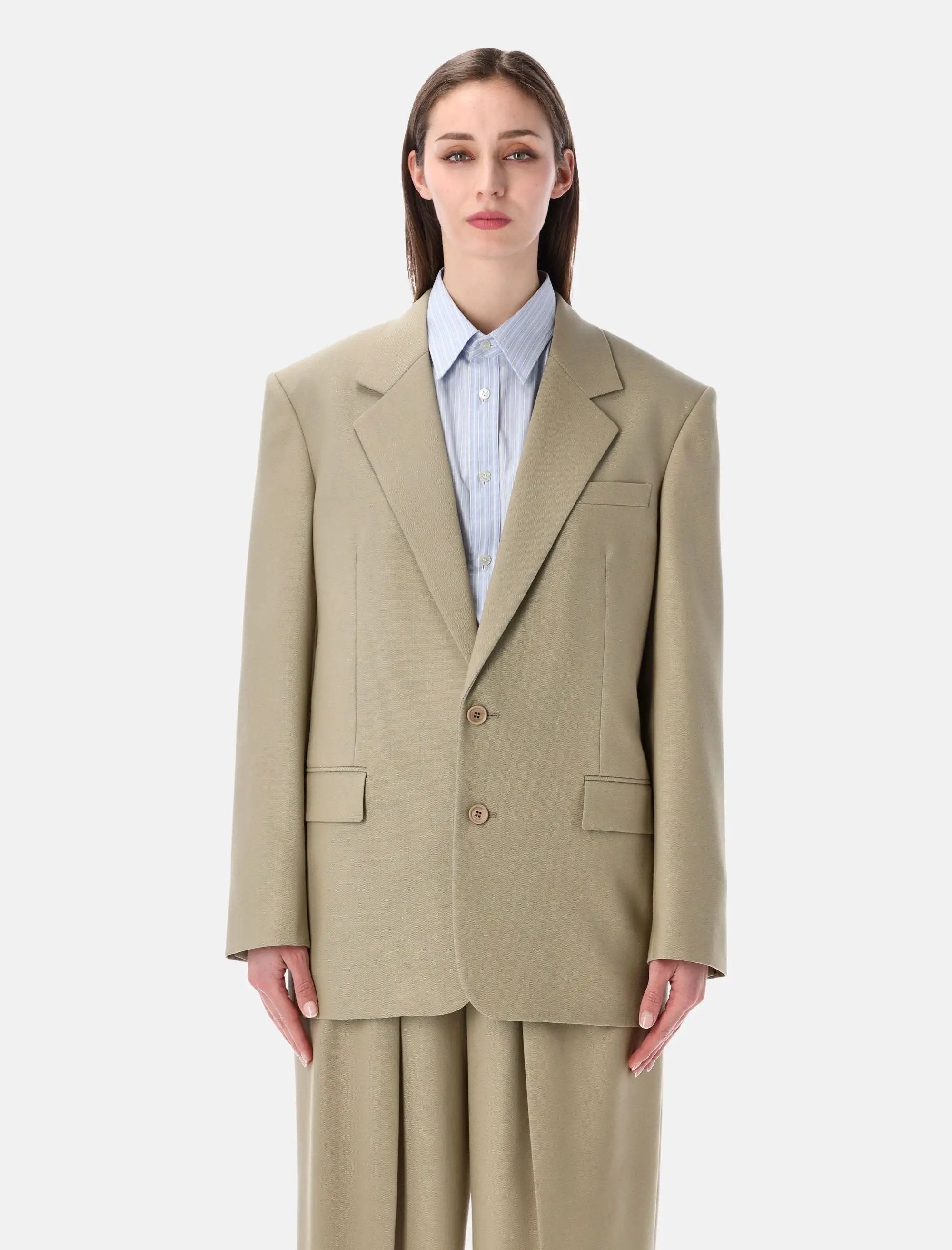 Single Breasted Wool Silk Blazer Saint laurent – Гарантія оригінальності – боковий вид