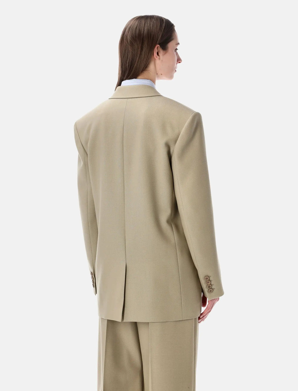 Single Breasted Wool Silk Blazer Saint laurent – Гарантія оригінальності – вид ззаду