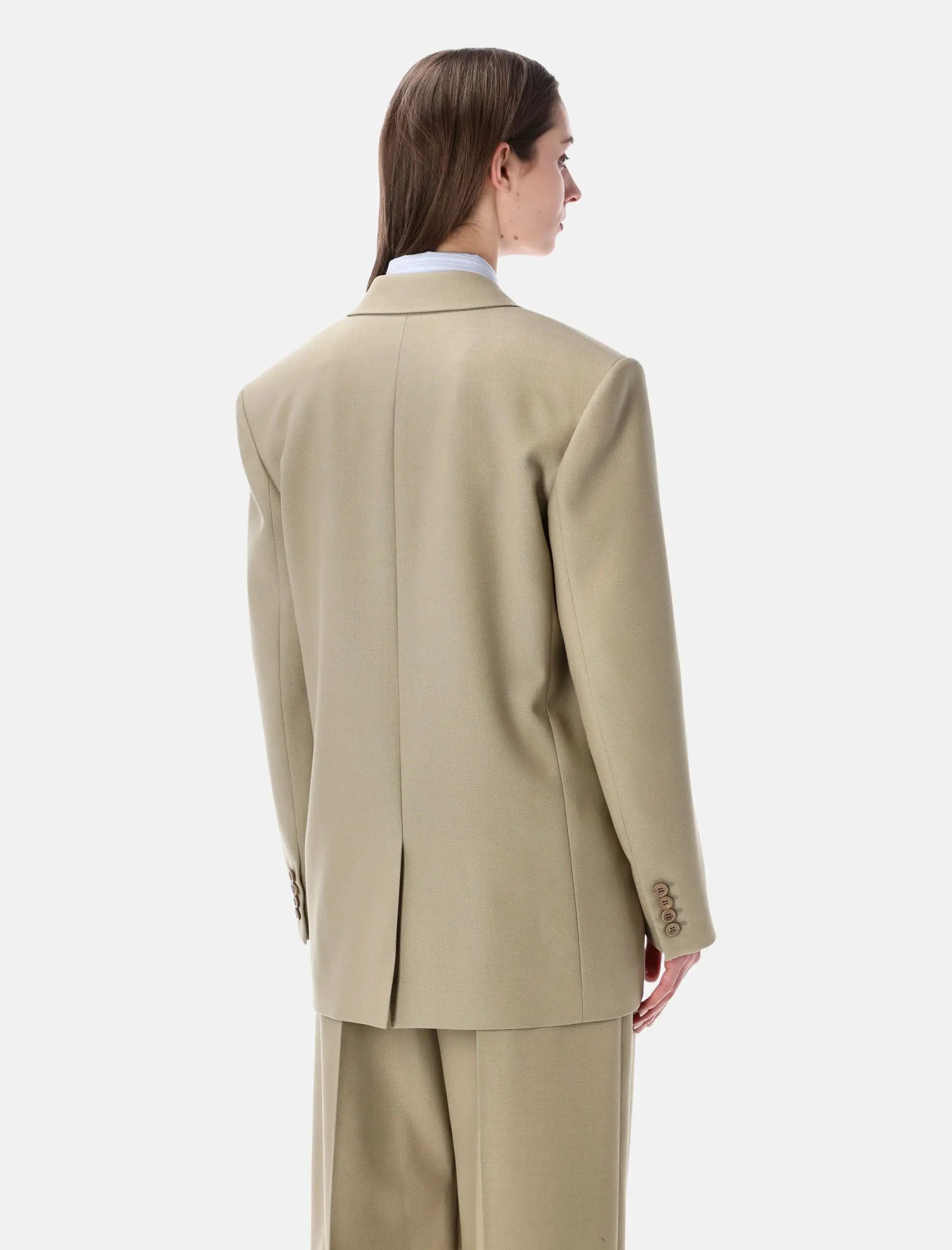 Single Breasted Wool Silk Blazer Saint laurent – Гарантія оригінальності – вид ззаду