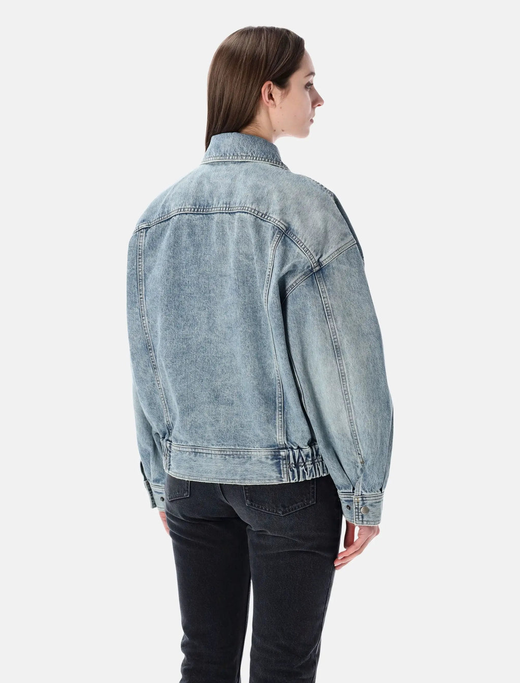 Оригінальна Oversized South Blue Denim Jacket Saint laurent – вид ззаду