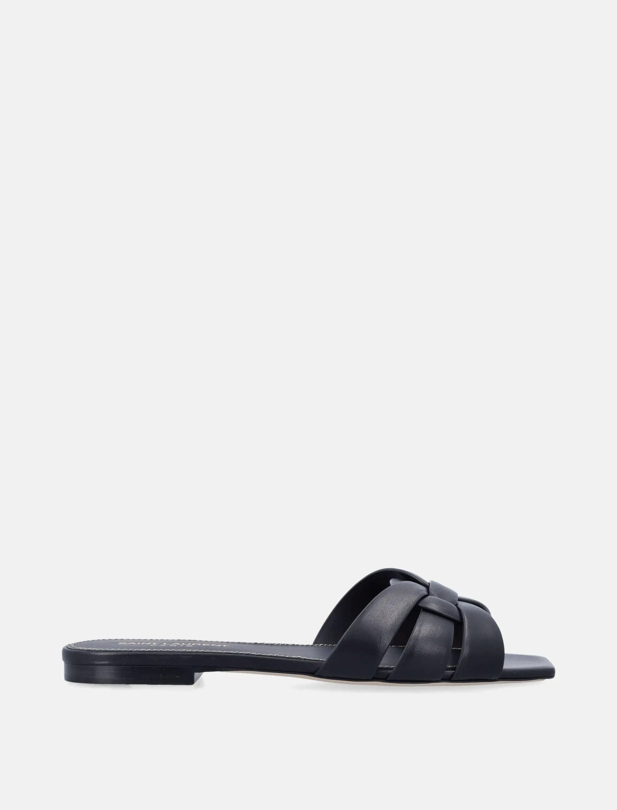 Оригінальна Leather Tribute Flat Sandals Saint laurent – боковий вид