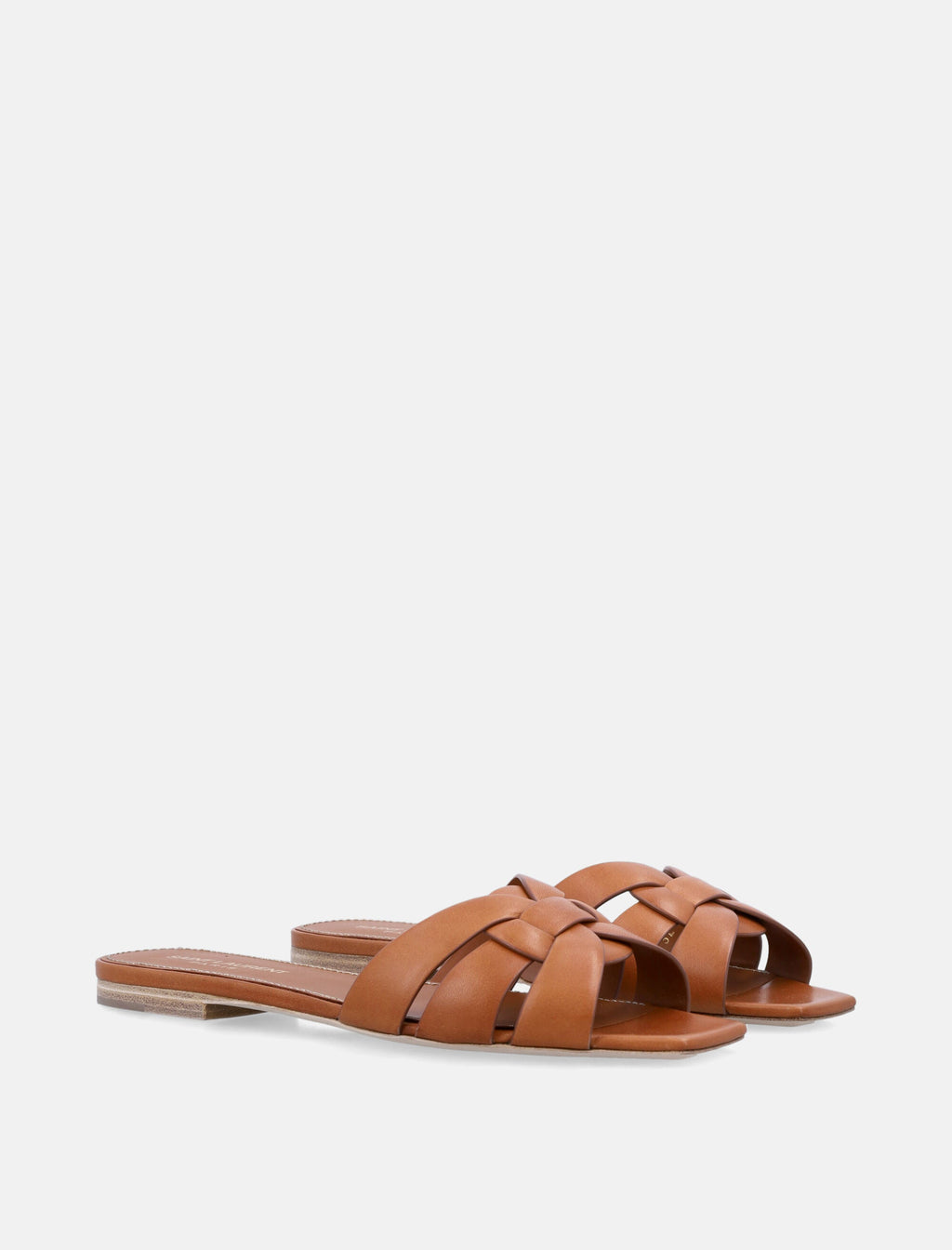 Оригінальна Leather Tribute Flat Sandals Saint laurent – вид ззаду