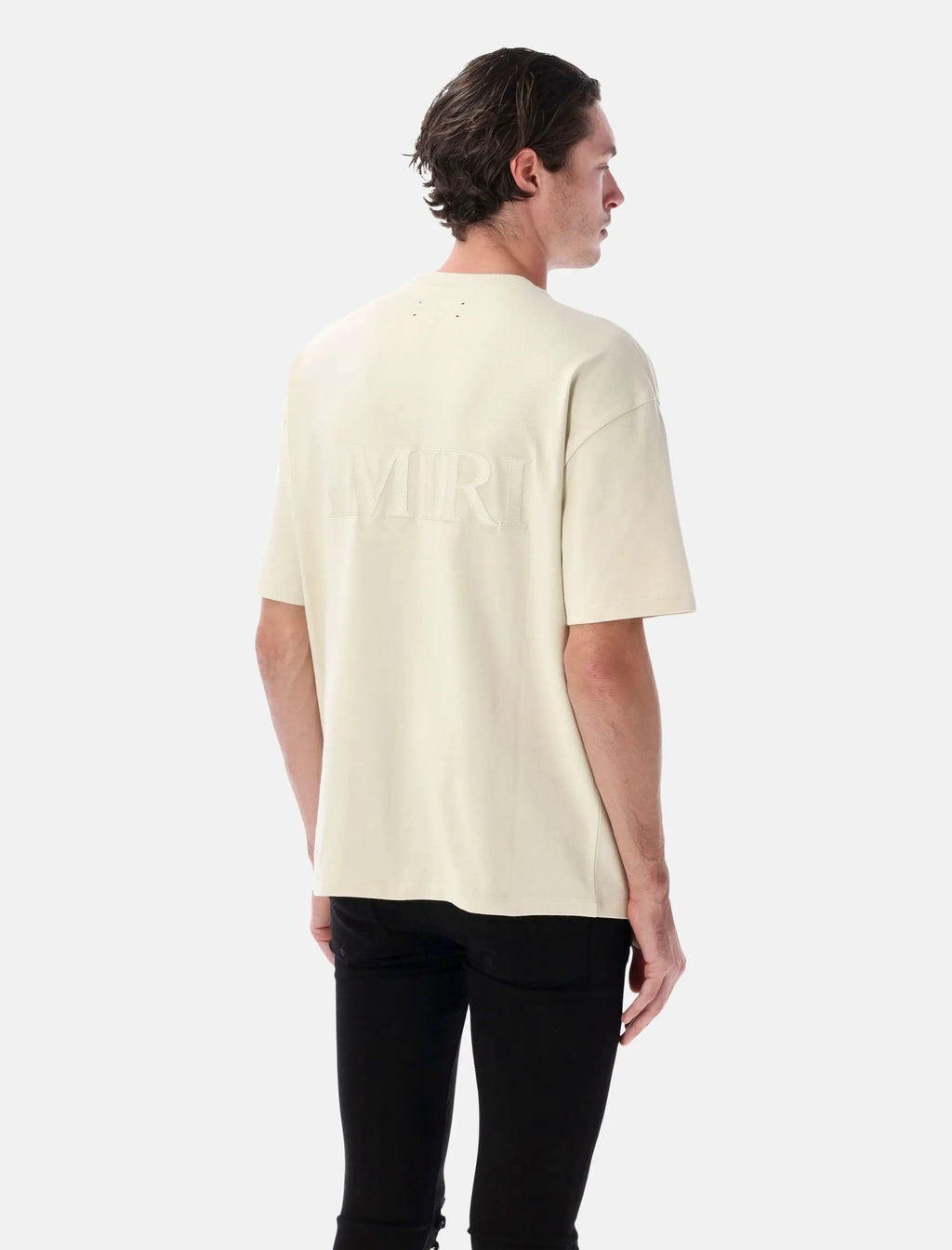 Оригінальна Oversized Cotton T Shirt With Logo Embroidery Amiri – вид ззаду