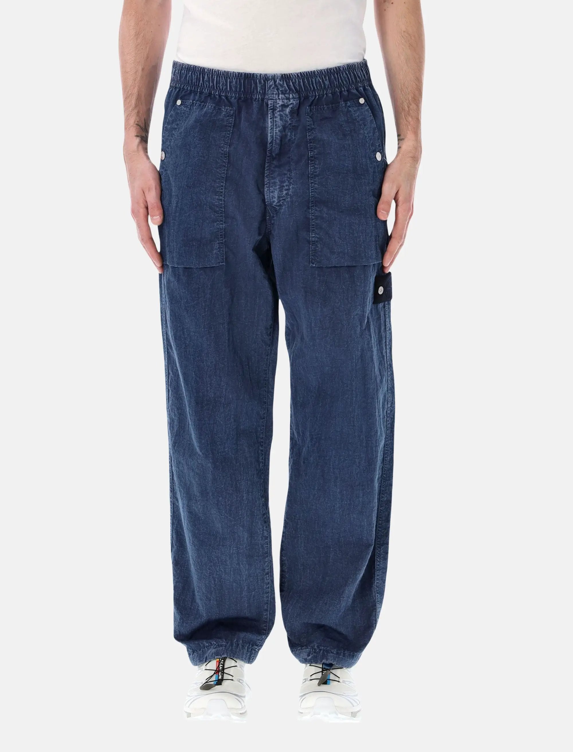 Hollow Fibre Nylon Indigo Tc Trousers Stone island – Гарантія оригінальності – боковий вид