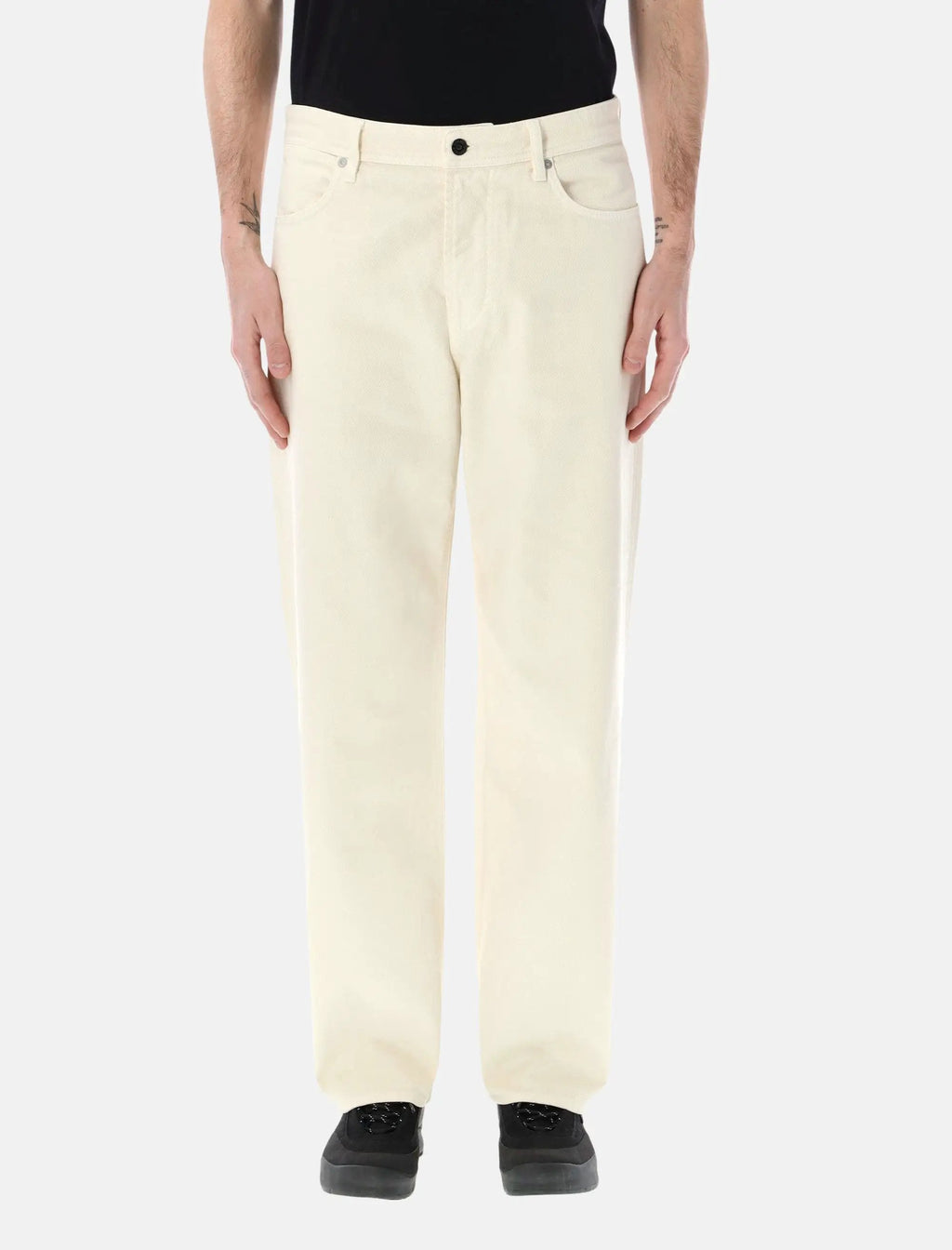 Straight Leg Jeans In Ivory Stone island – Гарантія оригінальності – боковий вид