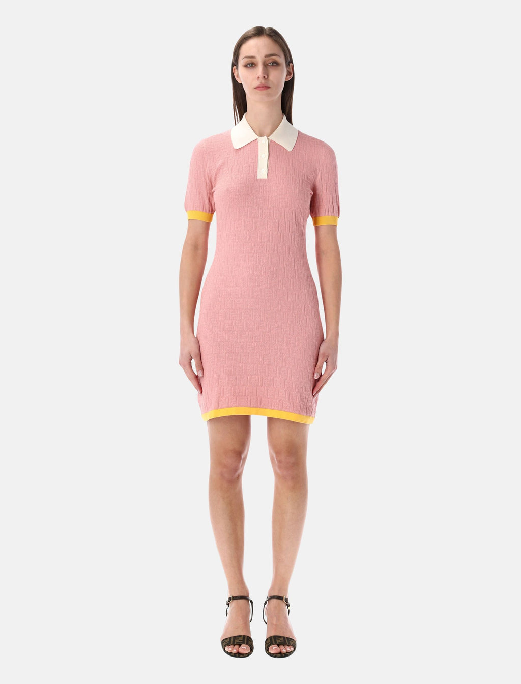 Оригінальна Ff Jacquard Cotton Silk Mini Dress Fendi – боковий вид