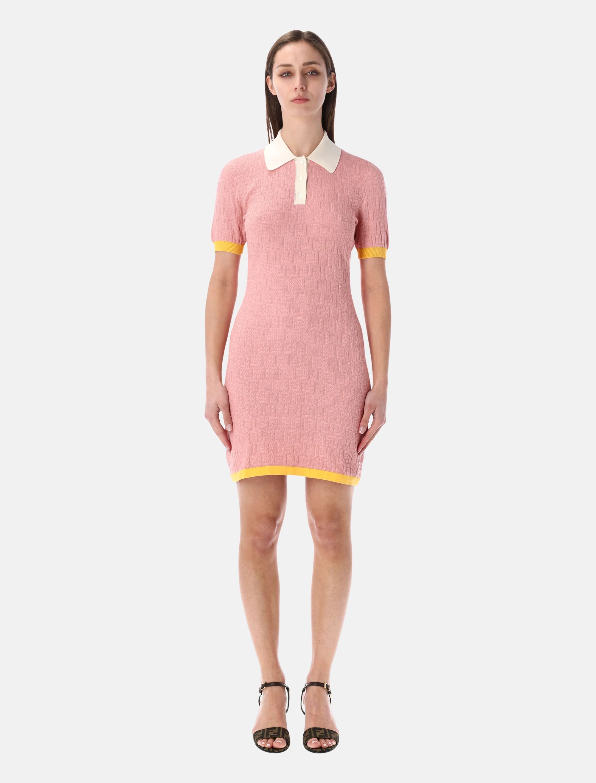 Оригінальна Ff Jacquard Cotton Silk Mini Dress Fendi – боковий вид