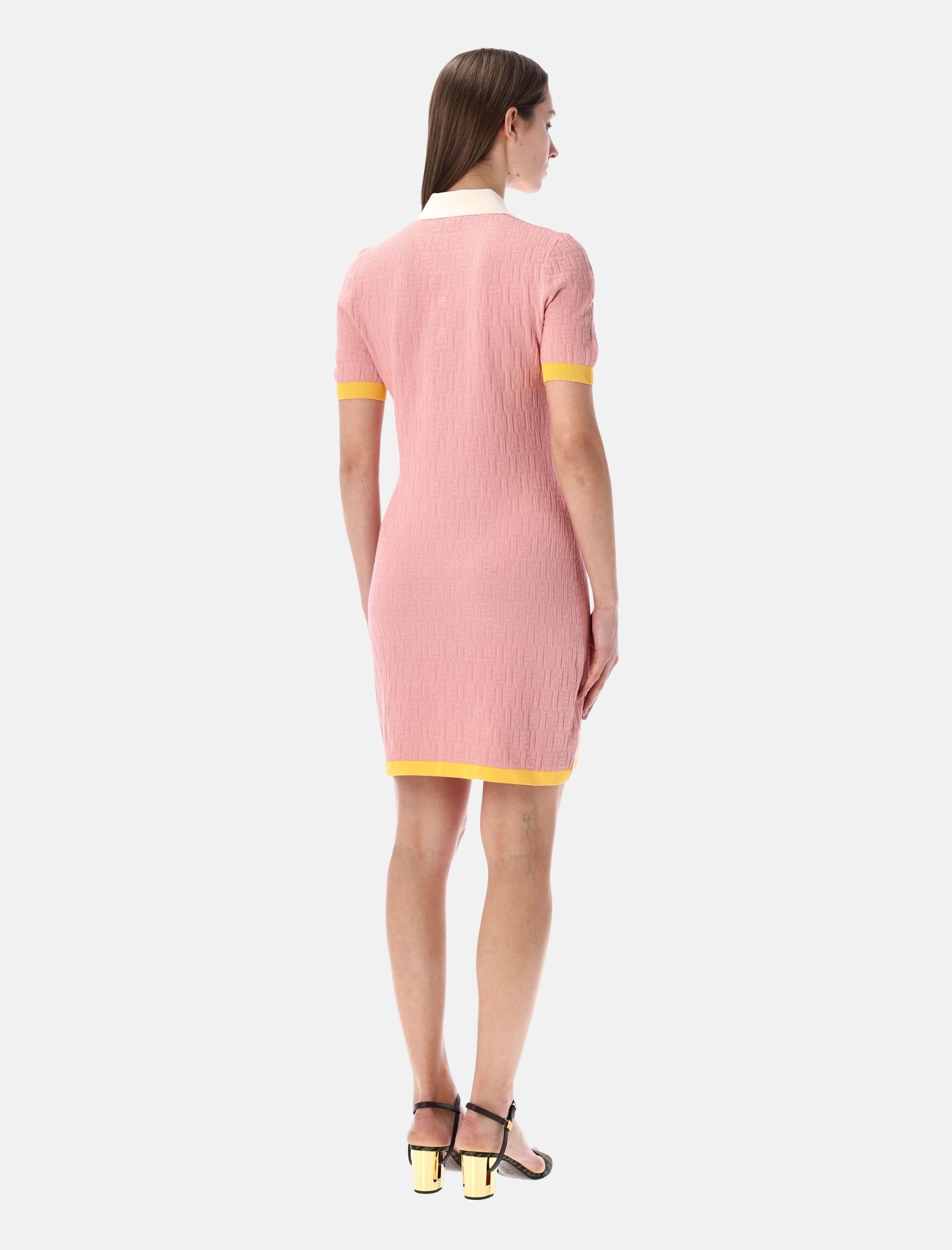 Оригінальна Ff Jacquard Cotton Silk Mini Dress Fendi – вид ззаду