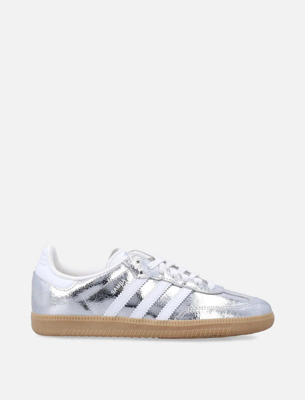 Metallic Silver Samba Sneakers Adidas оригінал – Купити в Україні – боковий вид