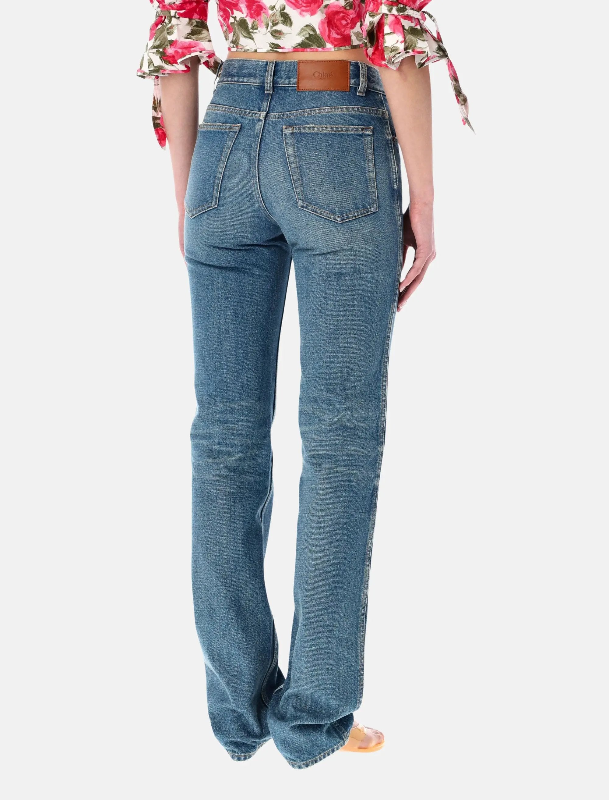 Straight Denim Jeans Chloe – Гарантія оригінальності – вид ззаду