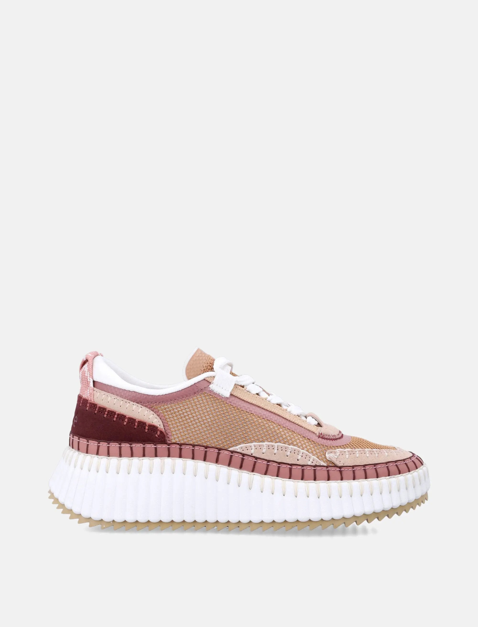Оригінальна Nama Mesh And Leather Womans Sneakers Chloe – боковий вид