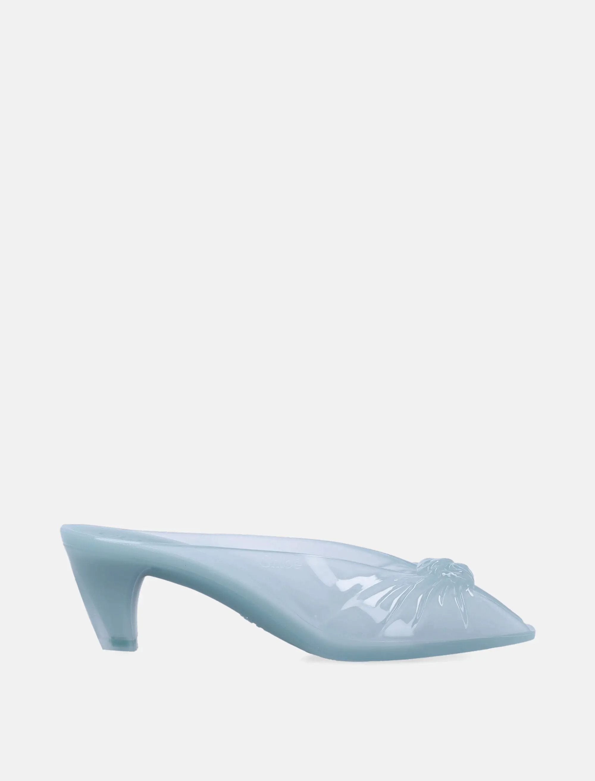 Transparent Jelly Knot Mules Chloe – Гарантія оригінальності – боковий вид