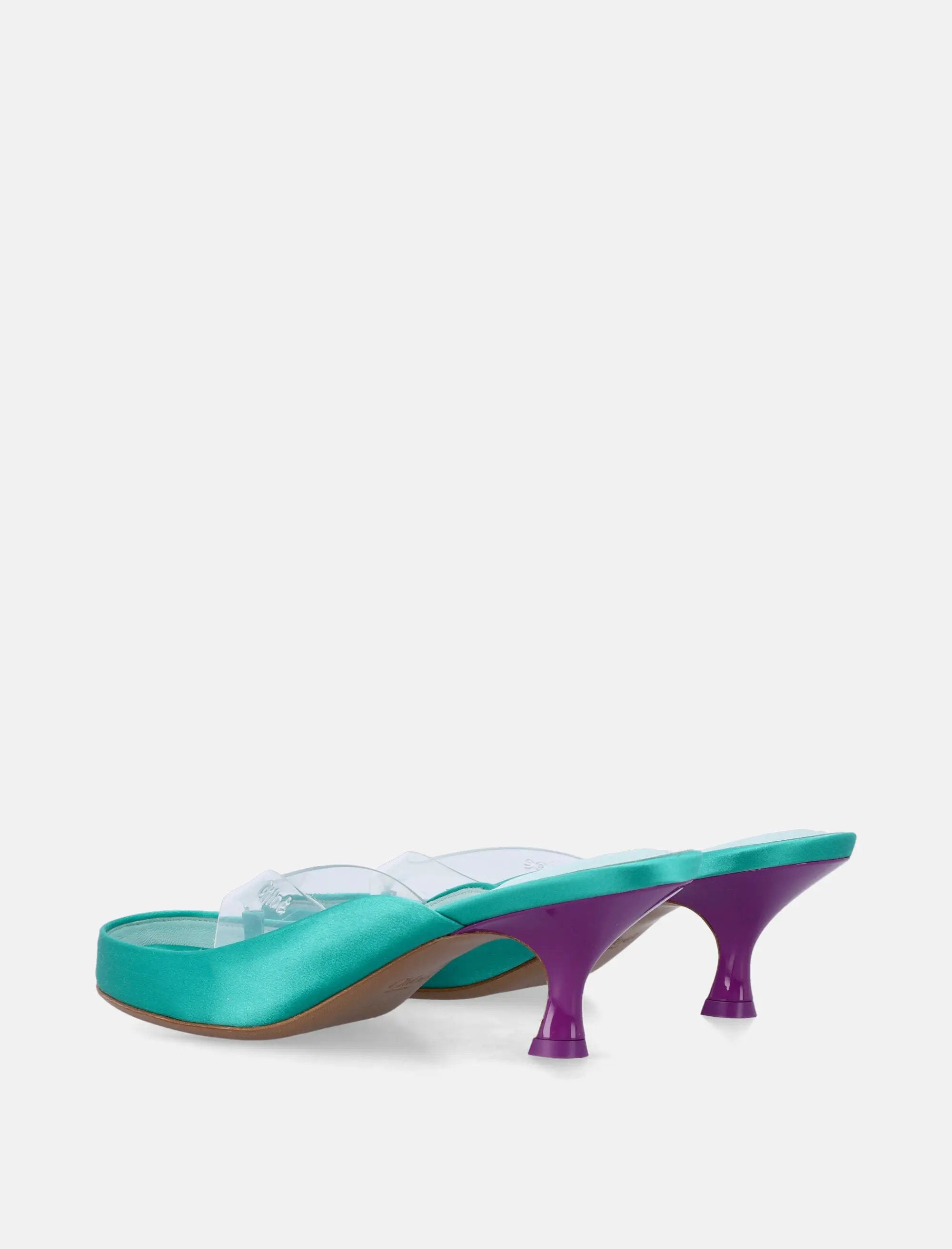 Junie Satin Kitten Heel Sandals Chloe – Гарантія оригінальності – збільшений вид