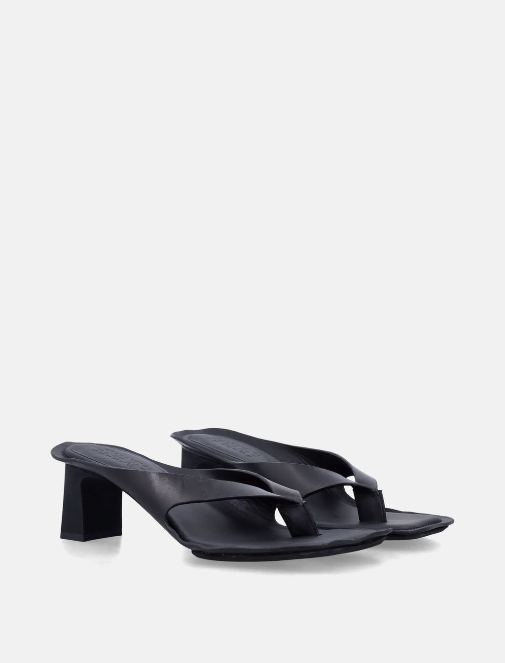 Black Leather Anatomic Thong Mules Maison margiela оригінал – Купити в Україні – вид ззаду