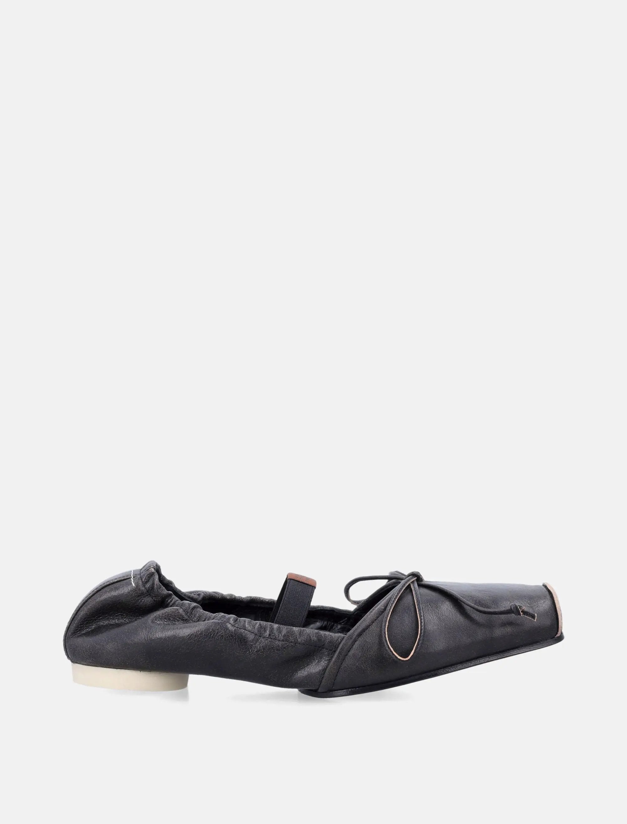 Square Toe Leather Ballerinas Maison margiela оригінал – Купити в Україні – боковий вид
