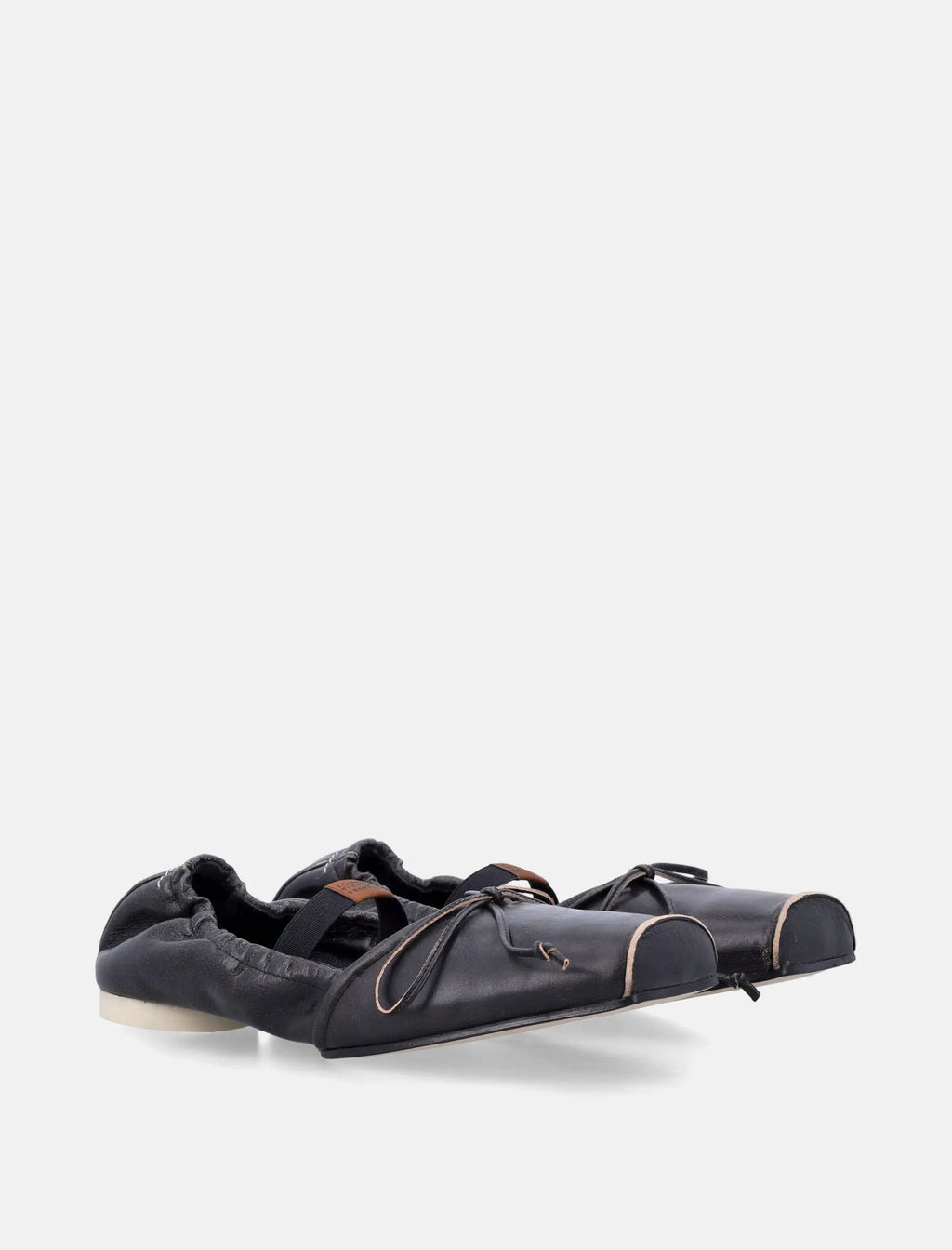 Square Toe Leather Ballerinas Maison margiela оригінал – Купити в Україні – вид ззаду