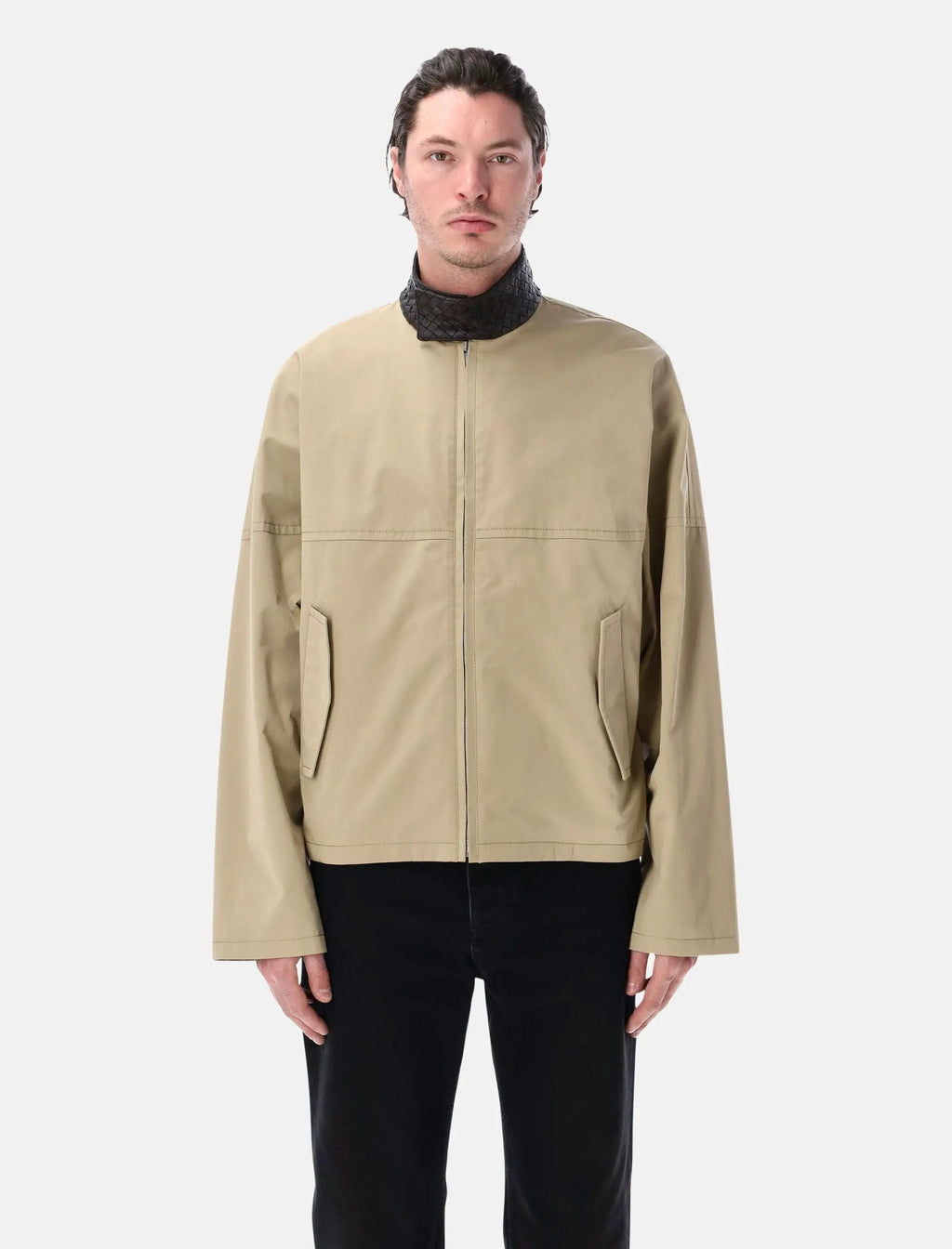 Compact Cotton Harrington Jacket Bottega veneta оригінал – Купити в Україні – боковий вид