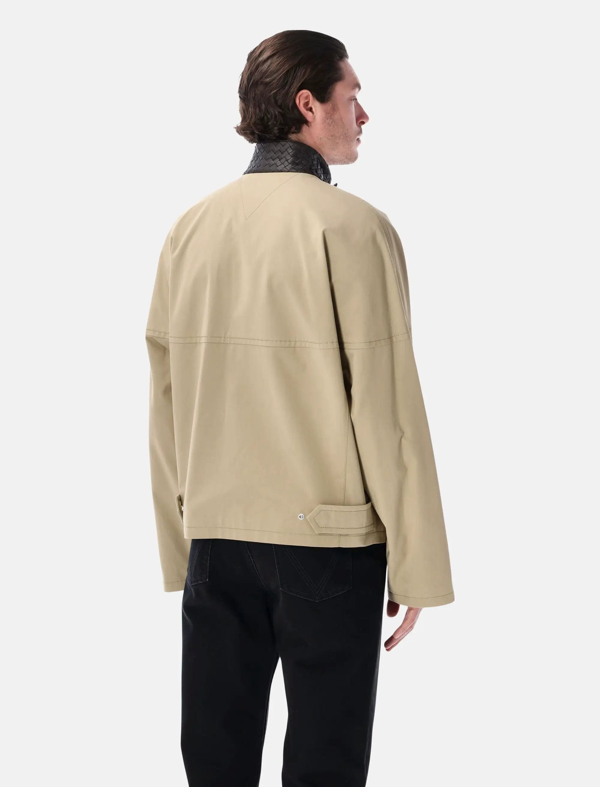 Compact Cotton Harrington Jacket Bottega veneta оригінал – Купити в Україні – вид ззаду
