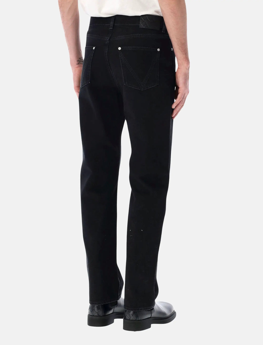 Black Straight Leg Jeans Bottega veneta оригінал – Купити в Україні – вид ззаду